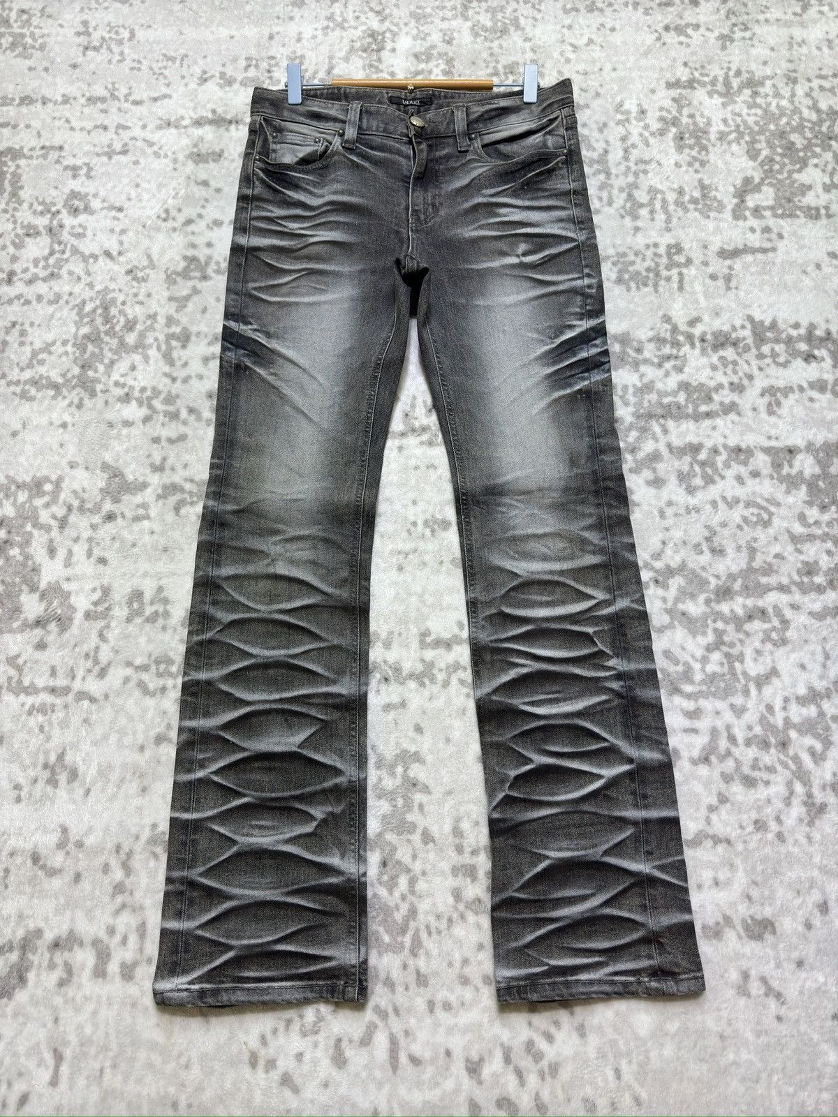 If Six Was Nine Vintage Lagust Claw Marks Acid Wash Denim Jeans Size US 31 - 1 Thumbnail