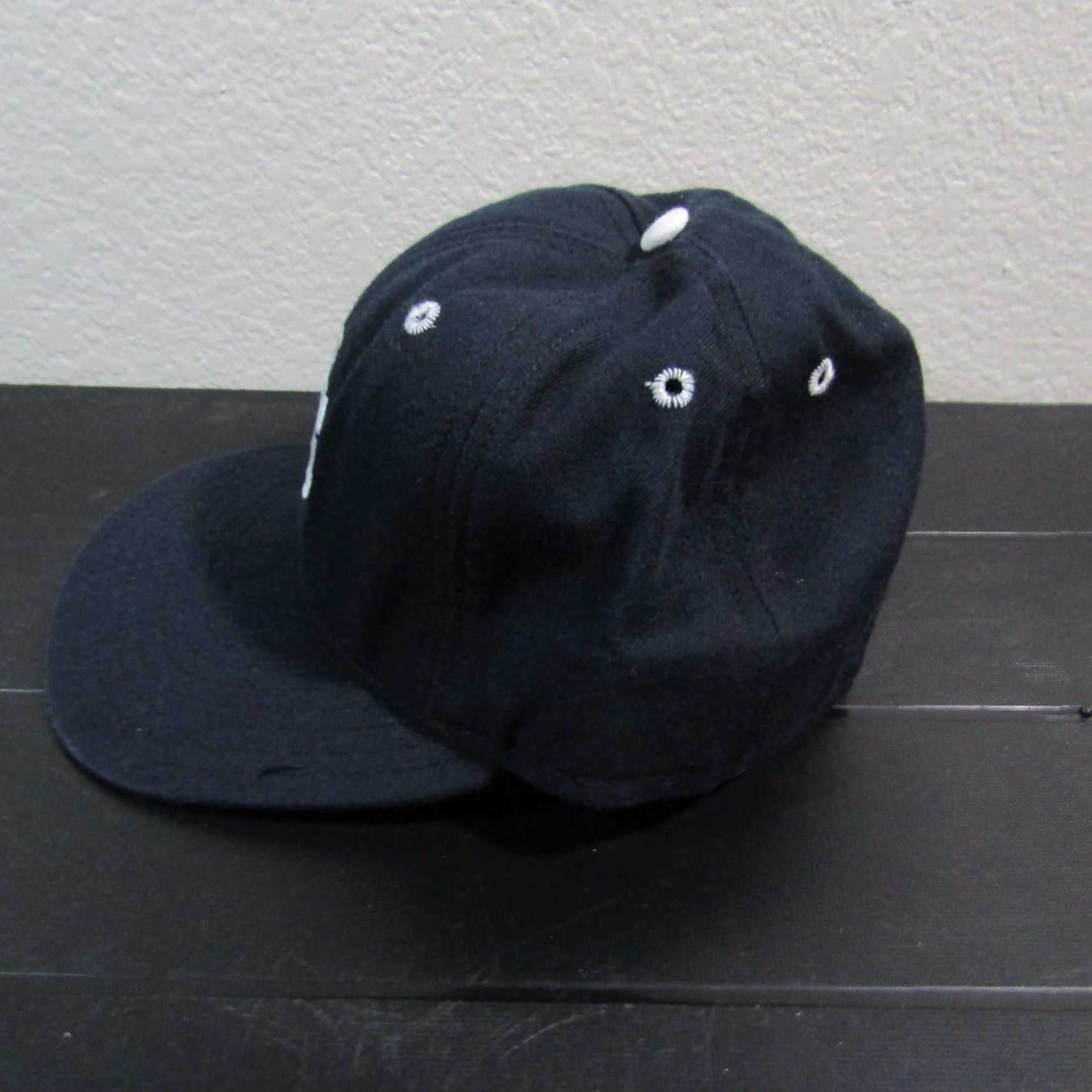 New Era VINTAGE New Era San Diego Hat Cap Mens Fitted 7 Black SD 80s Pro Model Baseball Cap Mens Size ONE SIZE - 3 Thumbnail