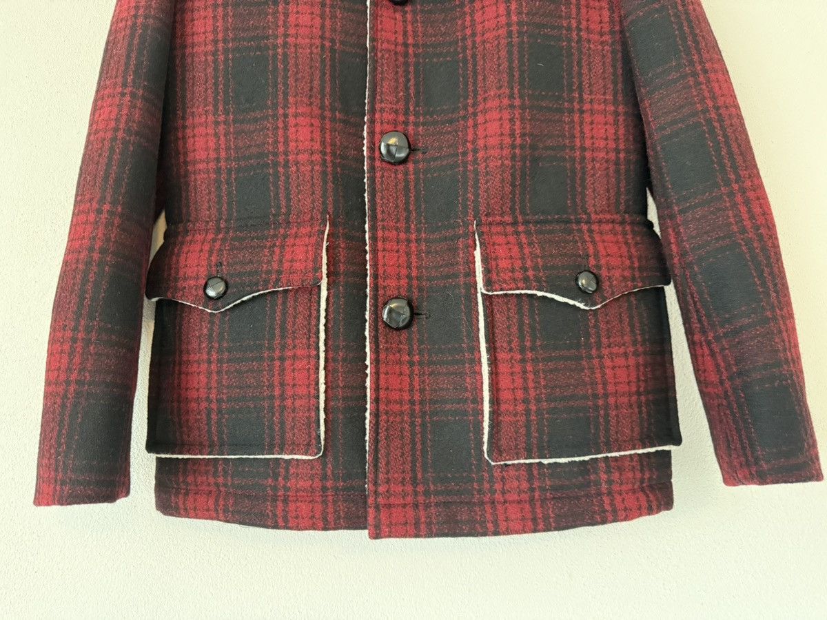 Hedi Slimane × Saint Laurent Paris FW16 Wool Red Plaid Sherpa Wrancher Coat Size US S / EU 44-46 / 1 - 3 Thumbnail