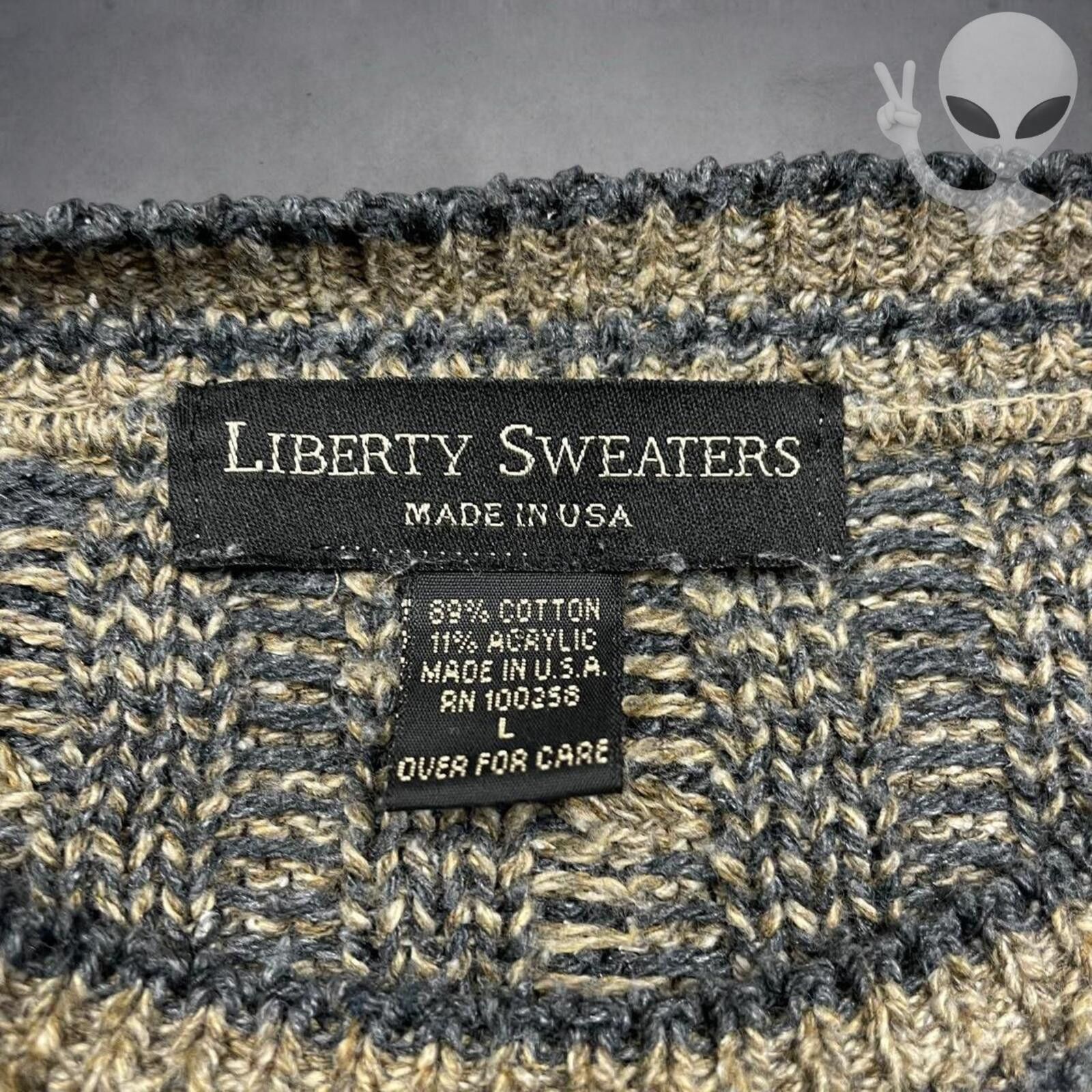 Other 80s Vintage Cable knit Pullover Large Liberty Sweaters USA Size US L / EU 52-54 / 3 - 3 Thumbnail
