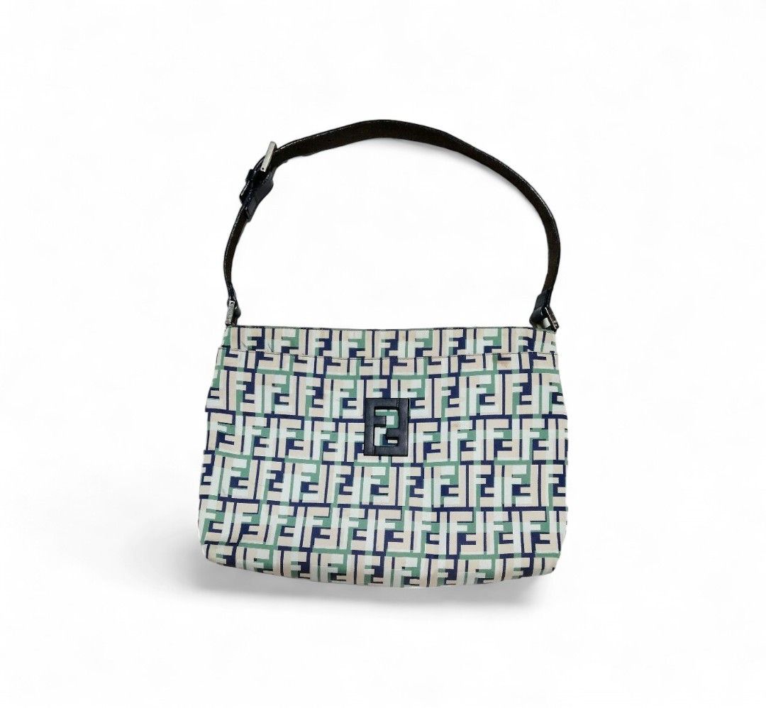 Fendi Fendi - Zucca Zucchino Handbag Shoulder Bag Monogram Black Size ONE SIZE - 1 Thumbnail