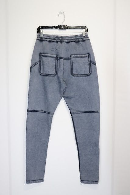 Balmain o1rshd1 Bike Drawstring Jogger / Sweatpants in Blue Size US 30 / EU 46 - 6 Thumbnail