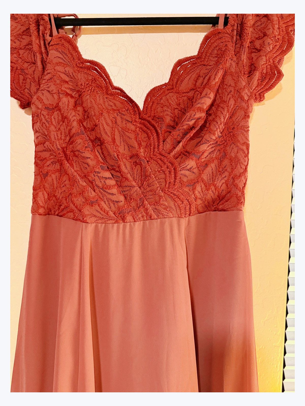 Other Celebrate DB Studio Lace Bodice Gown– Rust Red Elegance Size M / US 6-8 / IT 42-44 - 3 Thumbnail