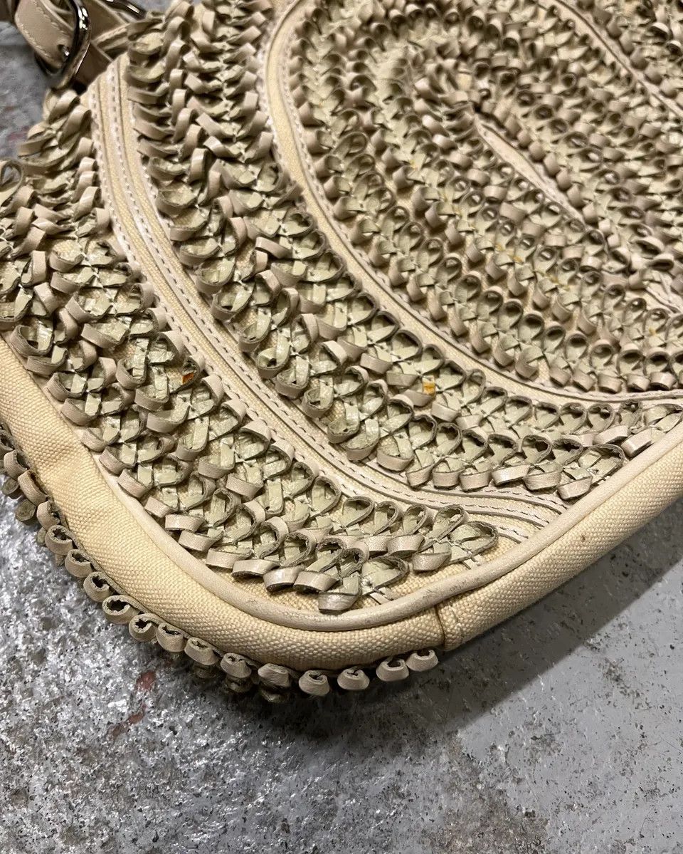 Gianfranco Ferre 2000s Gianfranco Ferré Cream Beaded Embellished Handle Bag Size ONE SIZE - 6 Thumbnail
