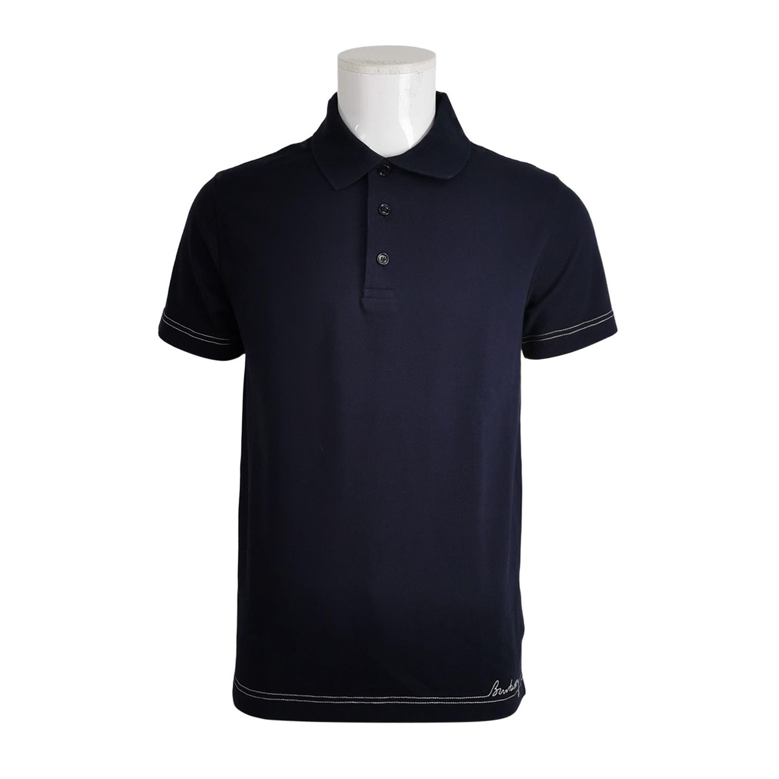Burberry Burberry Script Logo Contrast Stitch Polo Size M Size US M / EU 48-50 / 2 - 1 Thumbnail