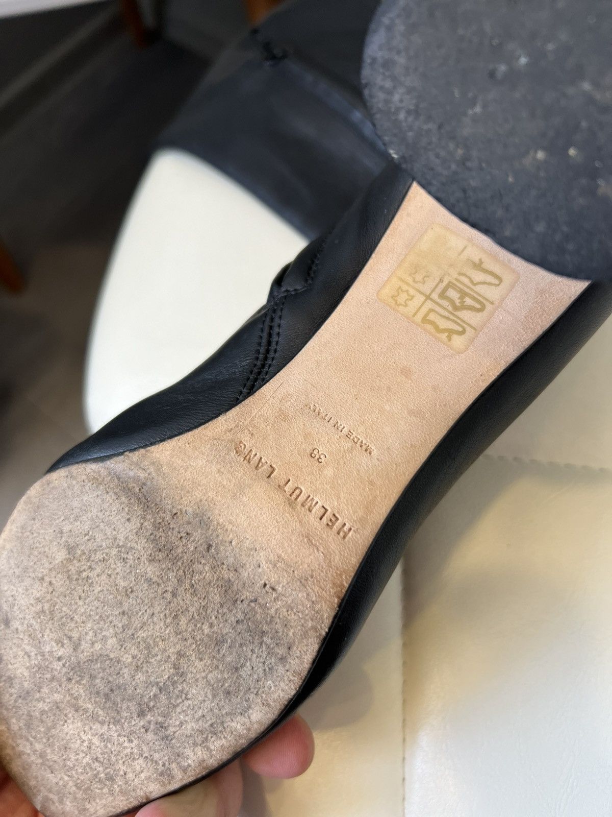 Helmut Lang Helmut Lang Black Leather Knee-High Boots Block Heel Size 39 Size US 9 / IT 39 - 23 Thumbnail