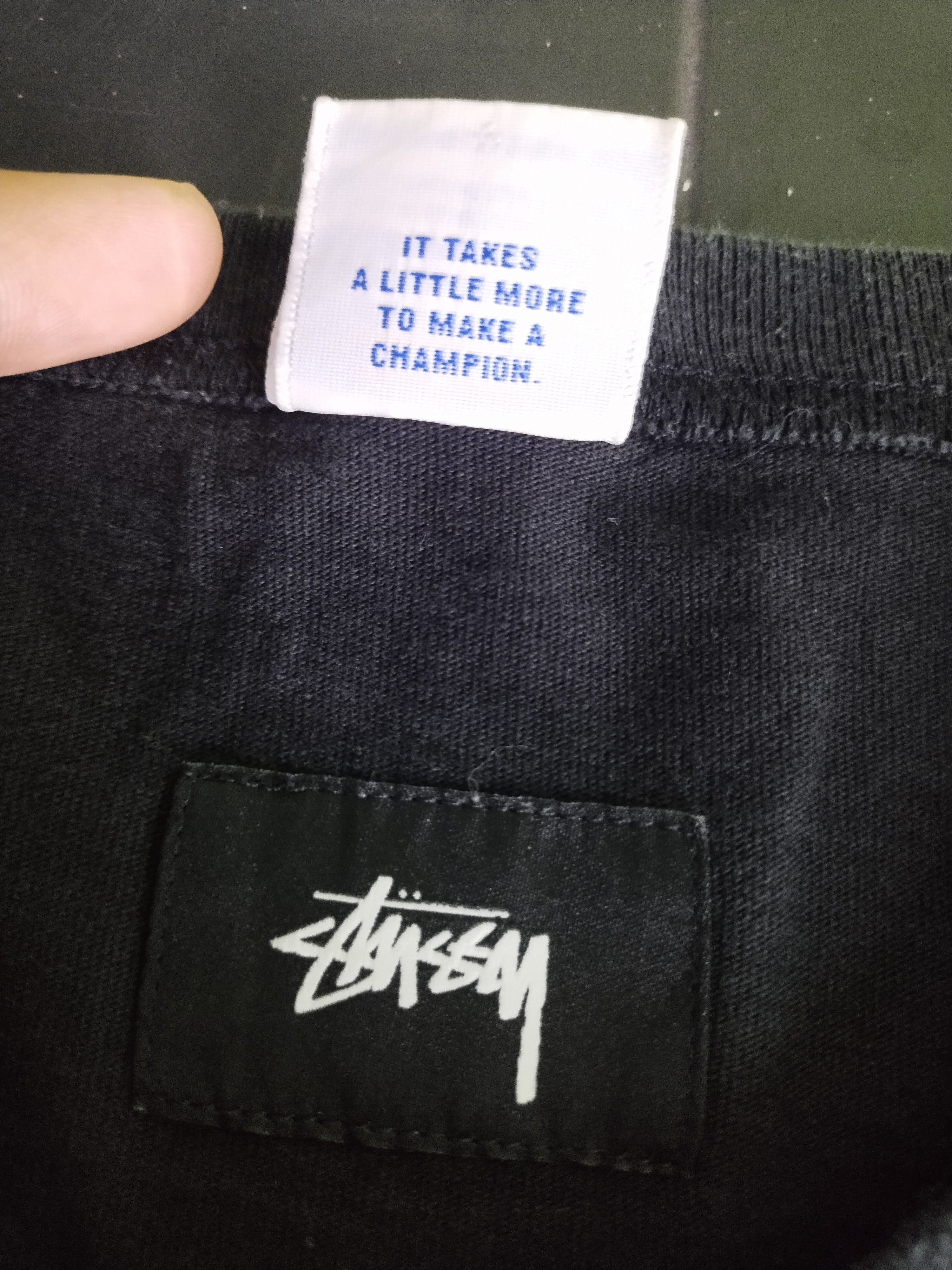 Champion × Stussy Vintage Stussy x Champion World Tour Black Tee Size US M / EU 48-50 / 2 - 9 Thumbnail