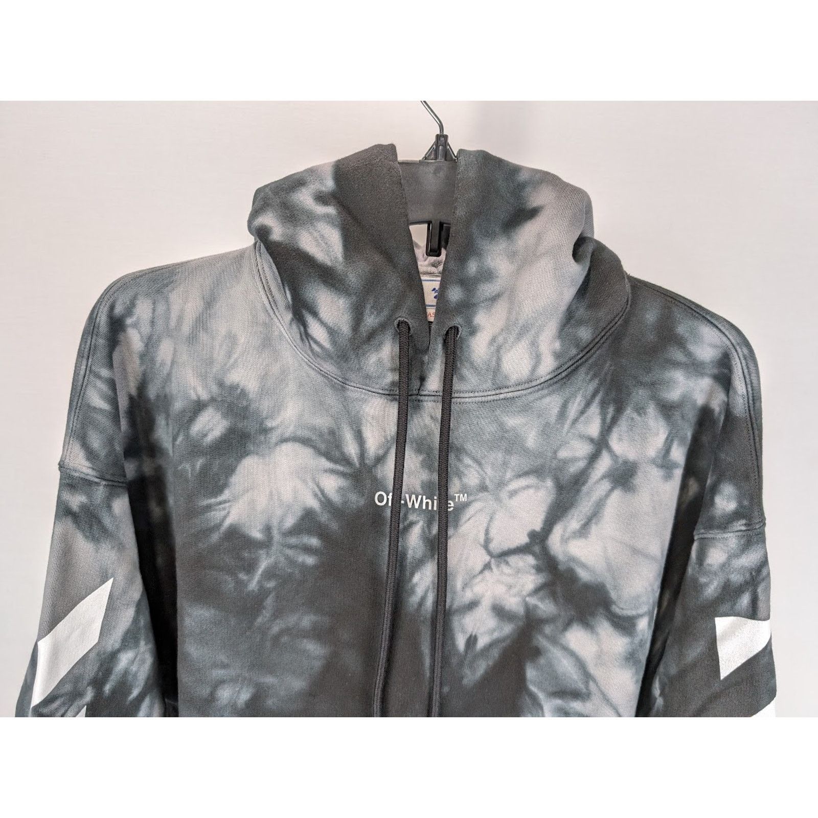 Off-White o1rshd1 Diag Arrow Tie Dye Skate Hoodie in Warm Grey Size US S / EU 44-46 / 1 - 8 Thumbnail