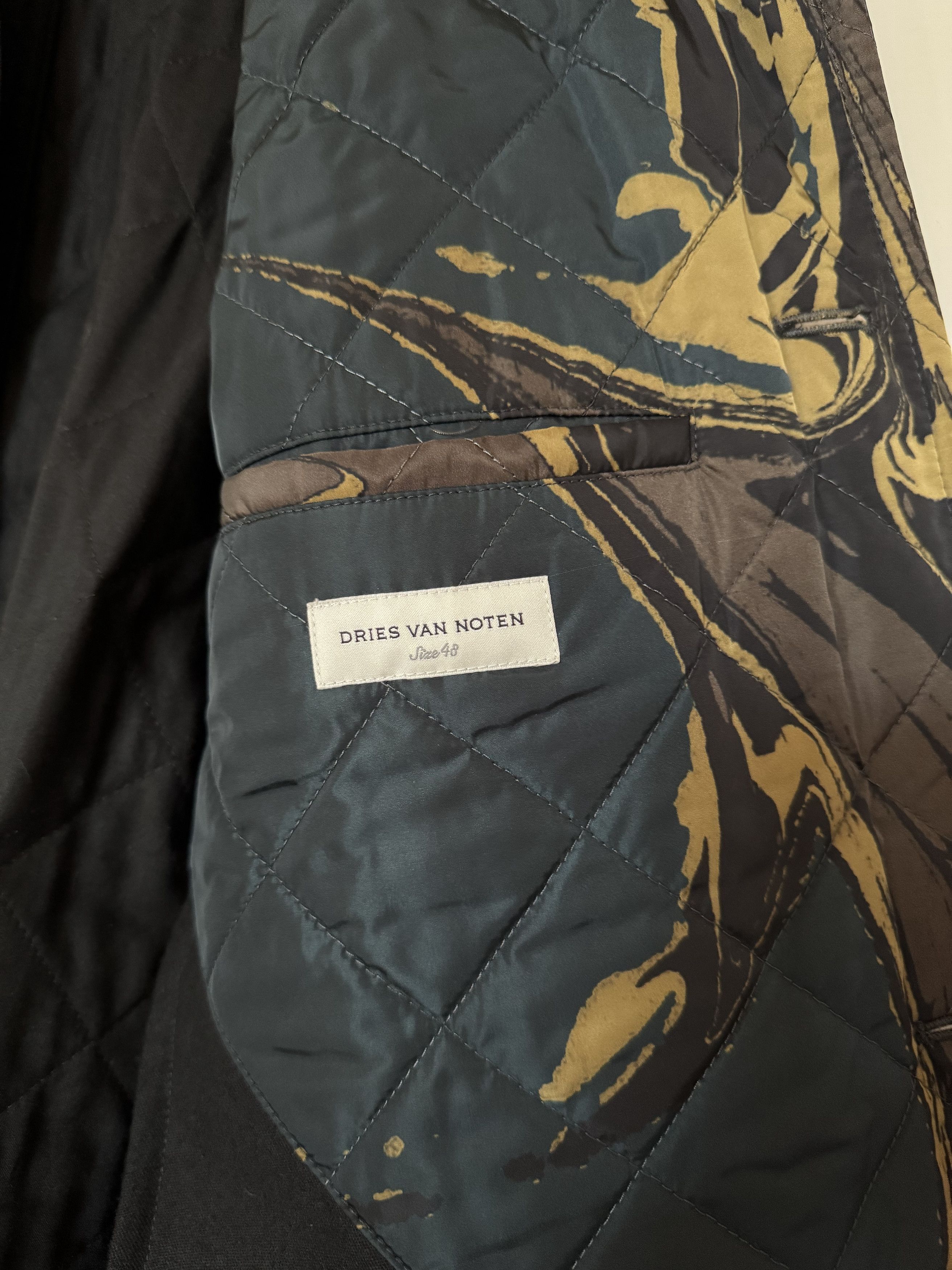 Dries Van Noten Full Pattern Quilted Convertible Collar Coat Size US M / EU 48-50 / 2 - 5 Thumbnail