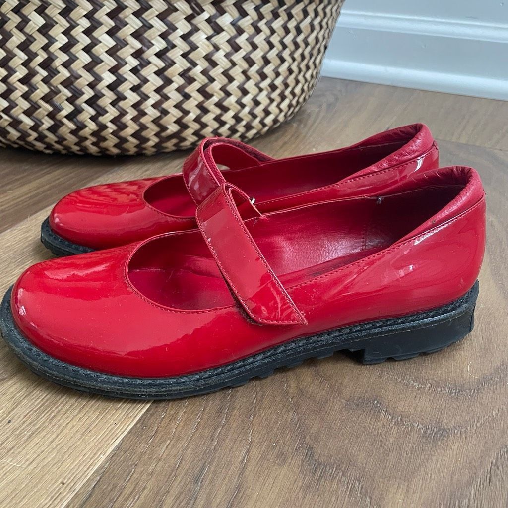 Other Ramon Tenza Red Patent Leather Mary Jane Lug Sole $250 7 Size US 7 / IT 37 - 2 Thumbnail