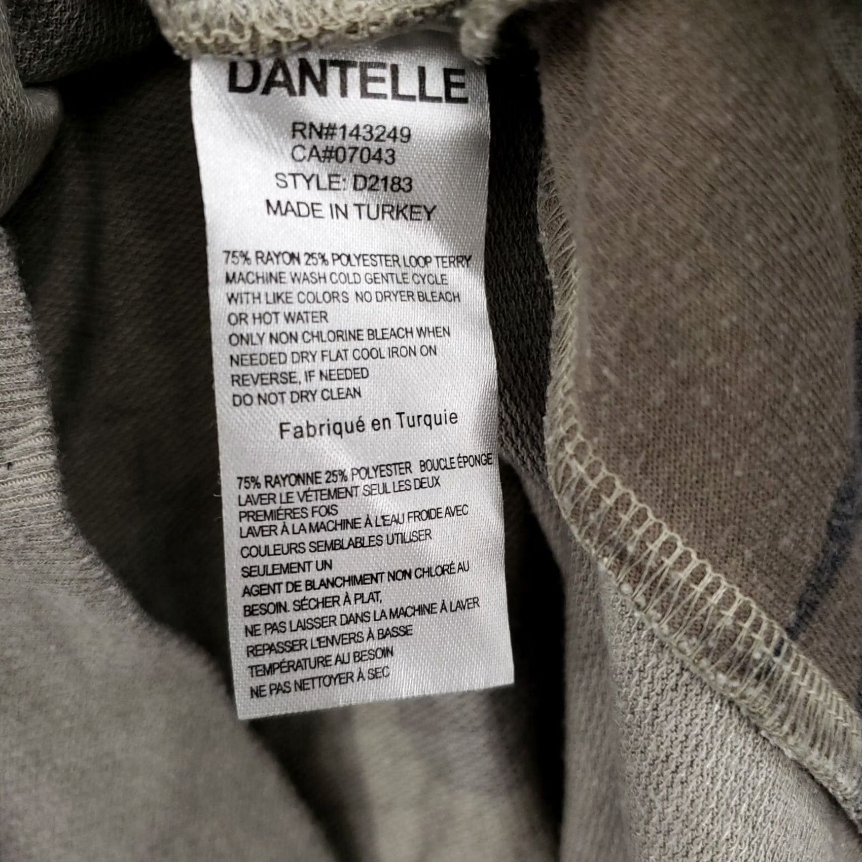 Vintage Dantelle Sweatshirt Women L Green Pullover Camouflage Loop Terry Size L / US 10 / IT 46 - 4 Thumbnail