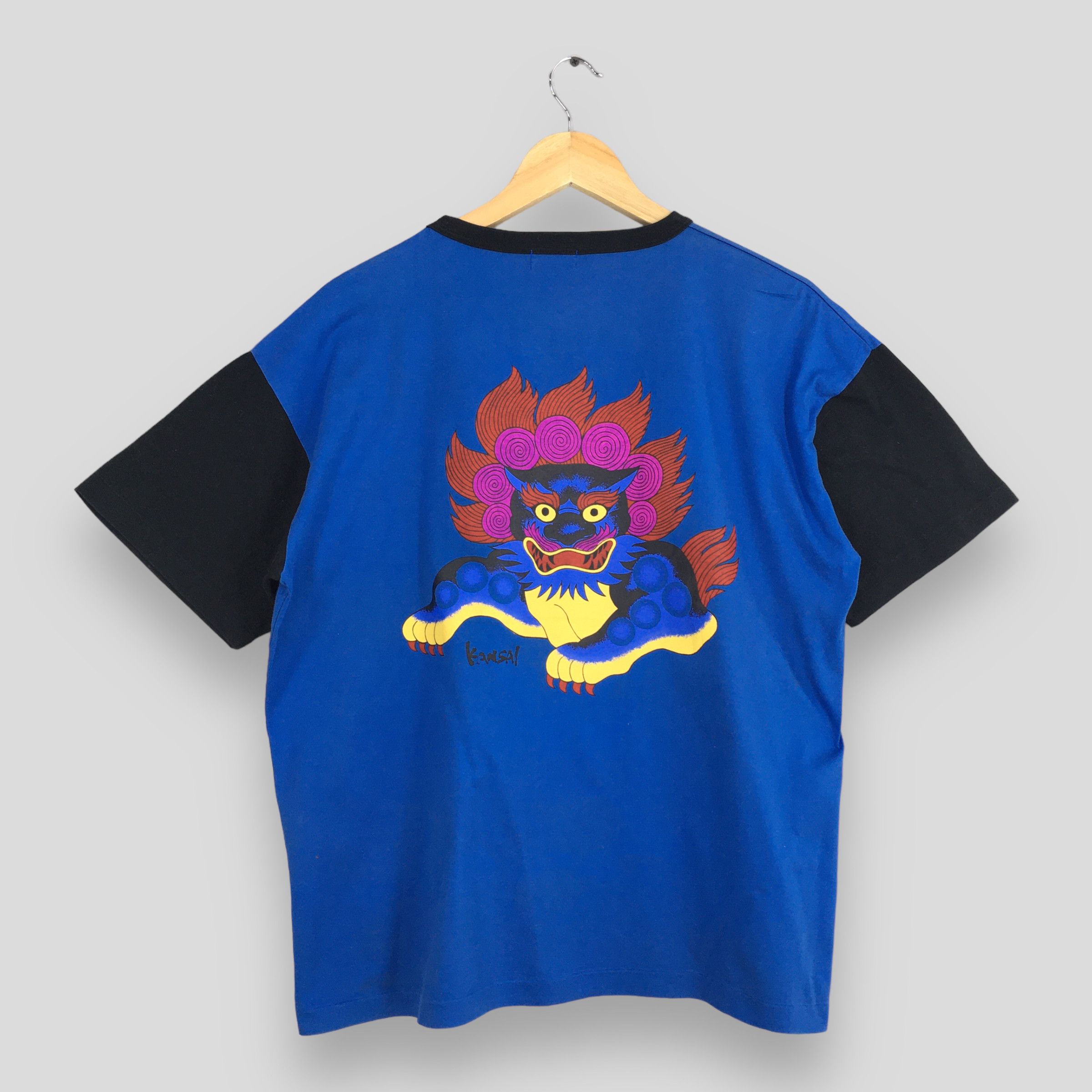 Japanese Brand × Kansai Yamamoto × Vintage 90's Kansai Yamamoto Friend Raijin Japanese T shirt Medium Size US M / EU 48-50 / 2 - 5 Thumbnail