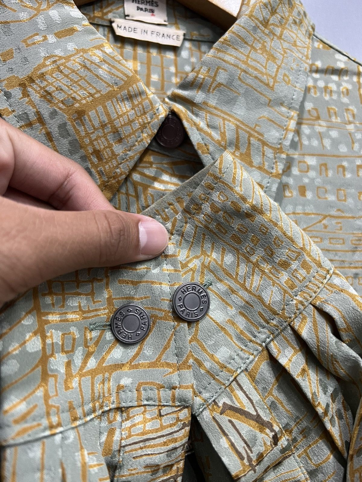 Hermes Hermes Martin Margiela Era Printed Silk Shirt Size US M / EU 48-50 / 2 - 6 Thumbnail
