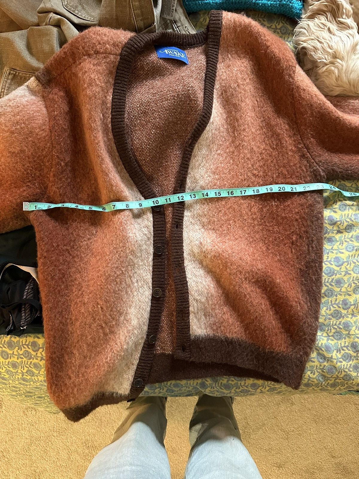 Awake NY Awake NY MOHAIR OMBRE STRIPED CARDIGAN Size Large L