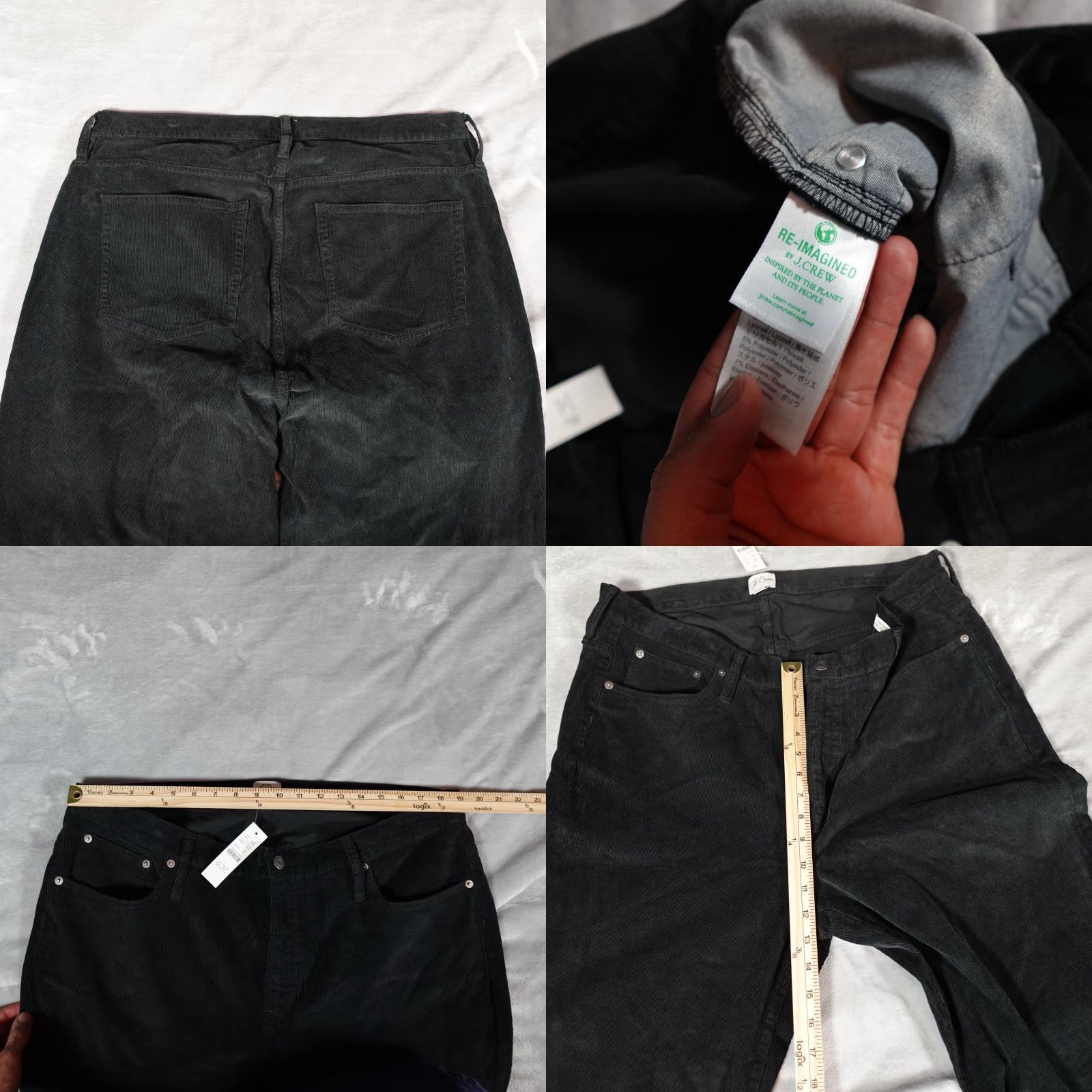 J.Crew J.Crew Women's Vintage Slim Straight Corduroy Pants 35 Black Casual Fall Spring Summer New Size 35" - 8 Thumbnail