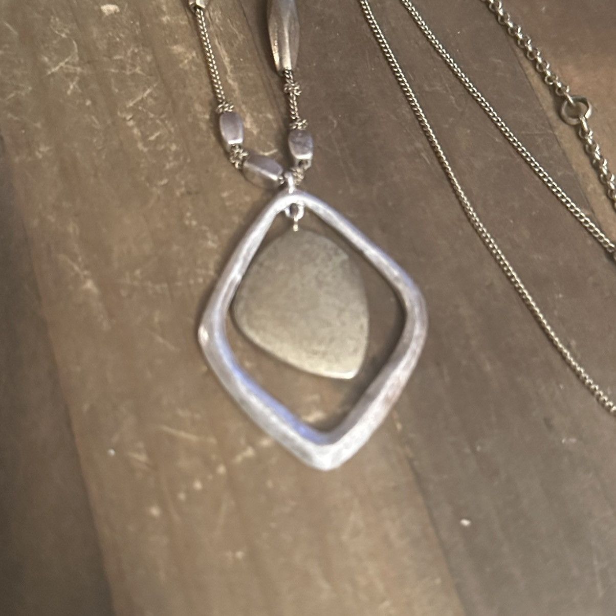 Kenneth Cole Kenneth Cole two tone asymmetrical drop pendant necklace Size ONE SIZE - 3 Thumbnail