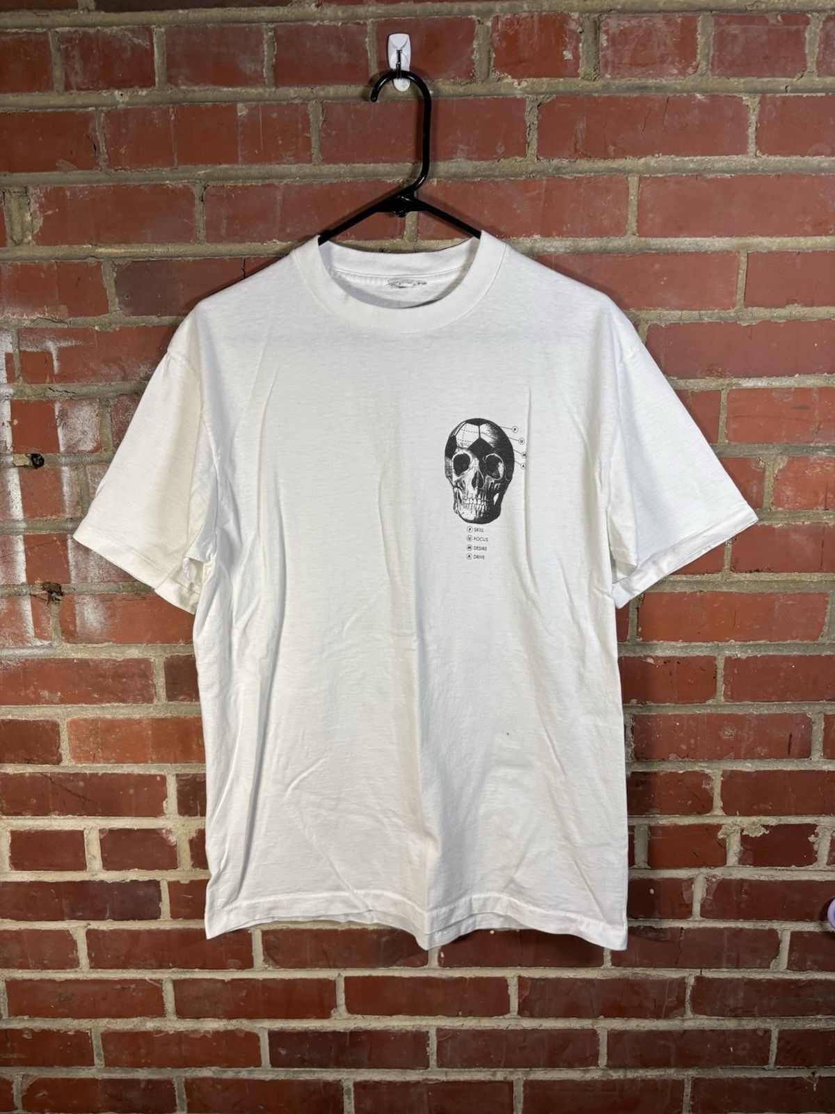 Vintage 90s Puma Soccer Skull Anatomy Shirt Necessities Sz L