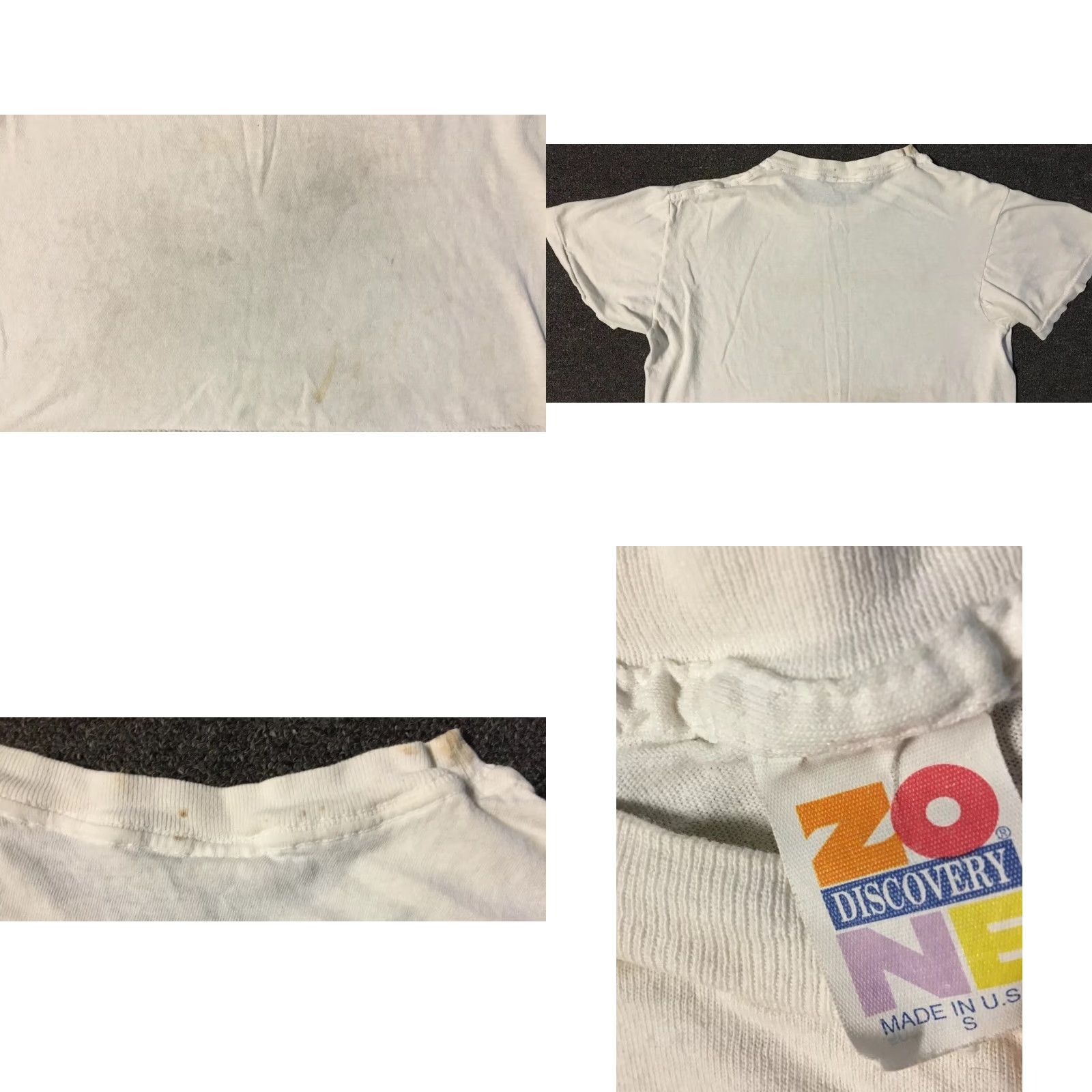 Vintage VINTAGE Discovery Zone Birthday Shirt XS White 90s 80s Distressed Grunge Cartoon Funny Single Stitch Men T-Shirt Short Sleeve Size XS - Adults Mens Size US XS / EU 42 / 0 - 9 Thumbnail