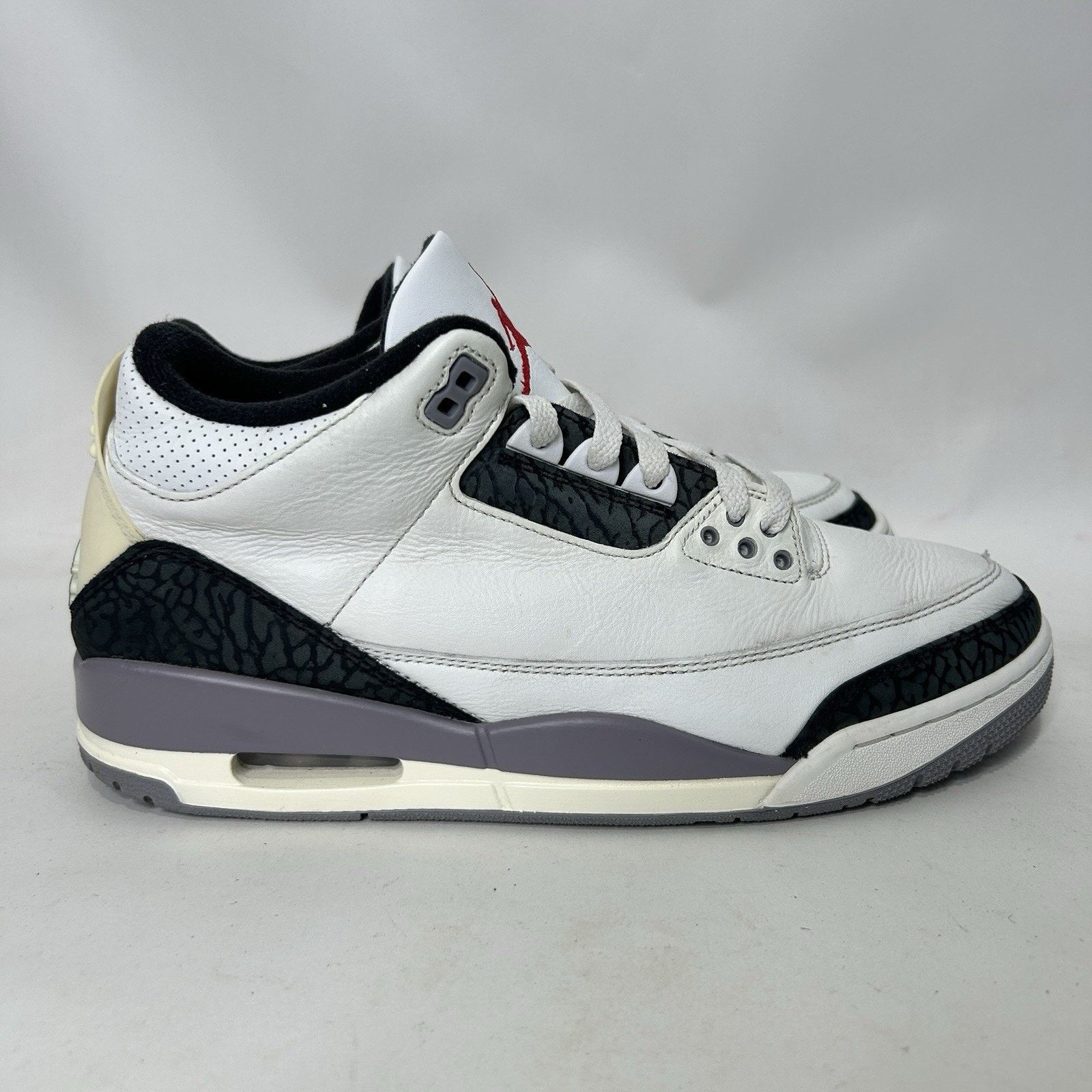 Nike Nike Air Jordan 3 Retro “Cement Grey White Fire Red” Size US 10.5 / EU 43-44 - 4 Thumbnail