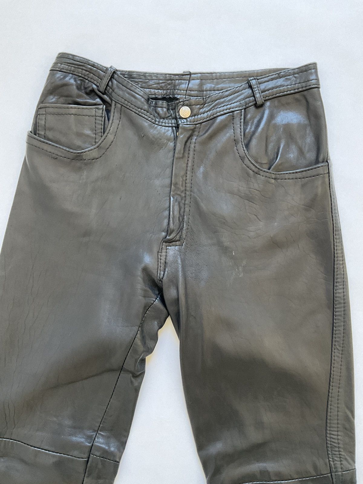 Vintage Vintage black leather pants Size 27" / US 4 / IT 40 - 3 Thumbnail