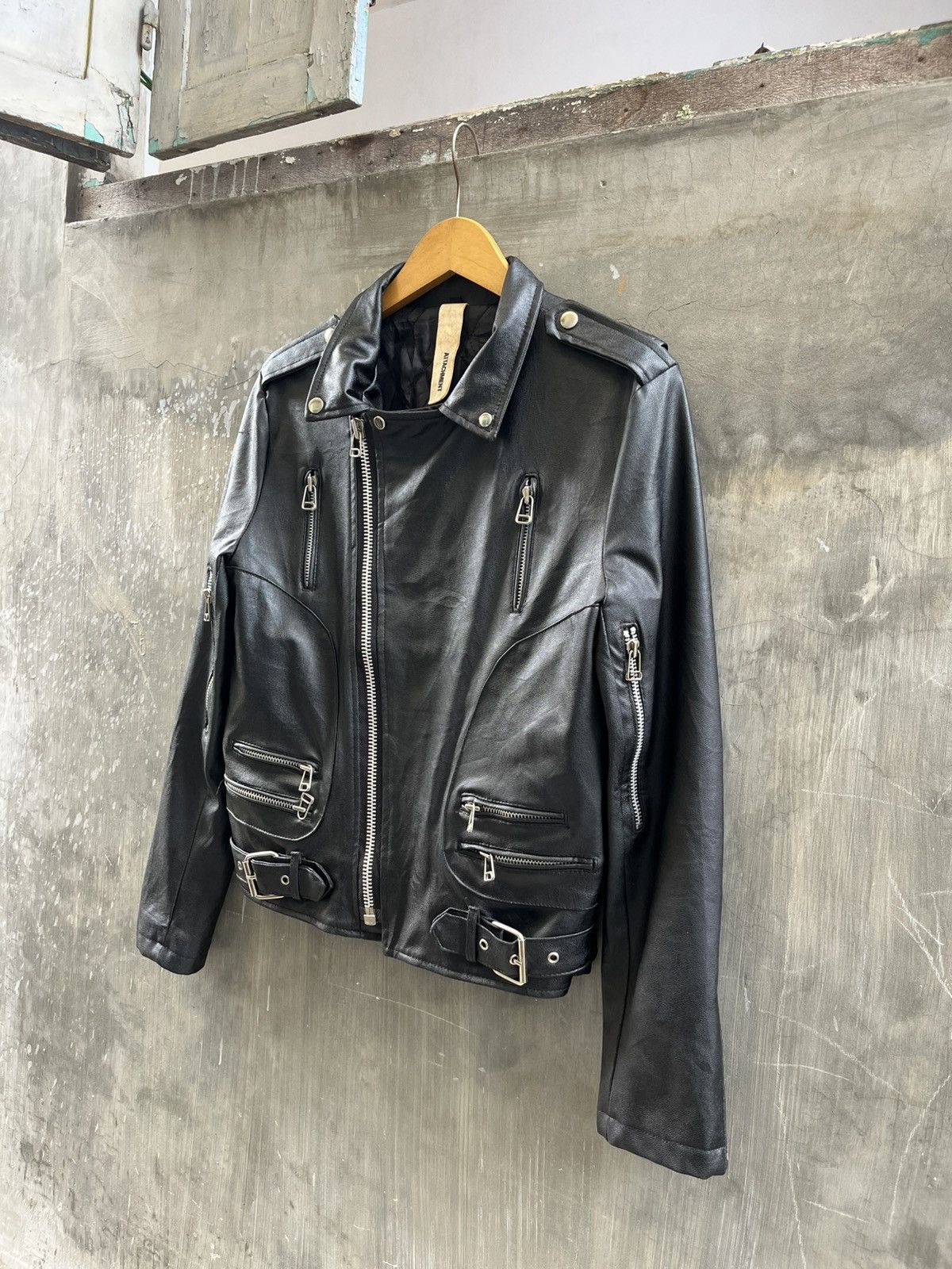 Kazuyuki Kumagai Attachment Attachment Leather biker Jacket Size US L / EU 52-54 / 3 - 4 Thumbnail