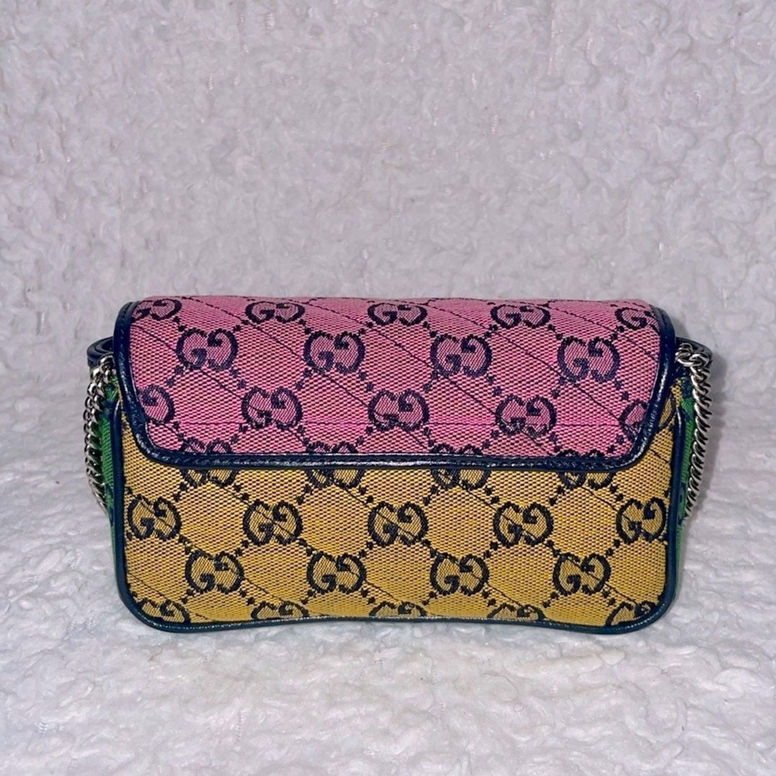 Gucci Gucci GG Marmont Super Mini Colorblock Bag 476433 Size ONE SIZE - 7 Thumbnail