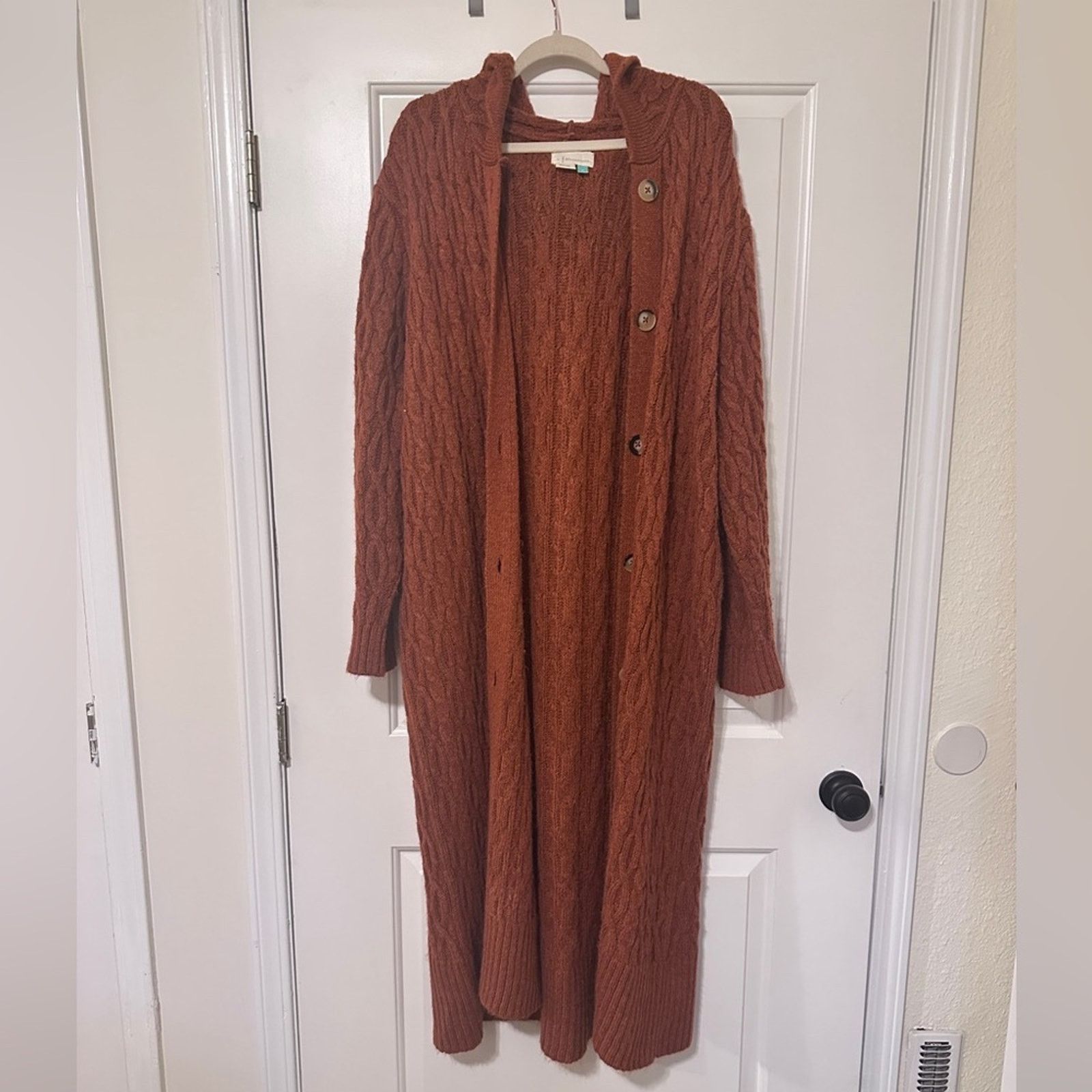 Anthropologie Anthropologie Hooded Duster Cardigan Sweater Jacket Long Size 3XL / US 20-22 - 5 Thumbnail