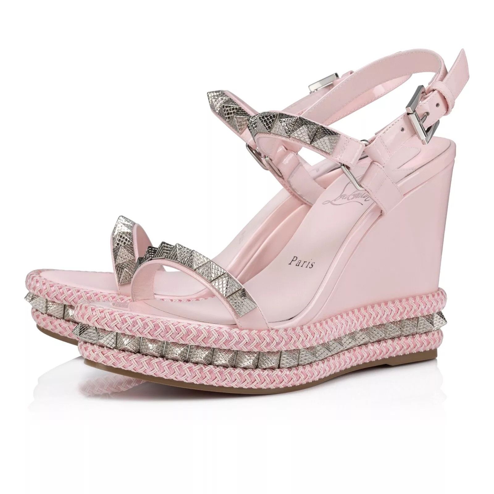 Christian Louboutin oc11z0425 Pyraclou 110 Patent Lining in Pink Size US 6 / IT 36 - 1 Thumbnail