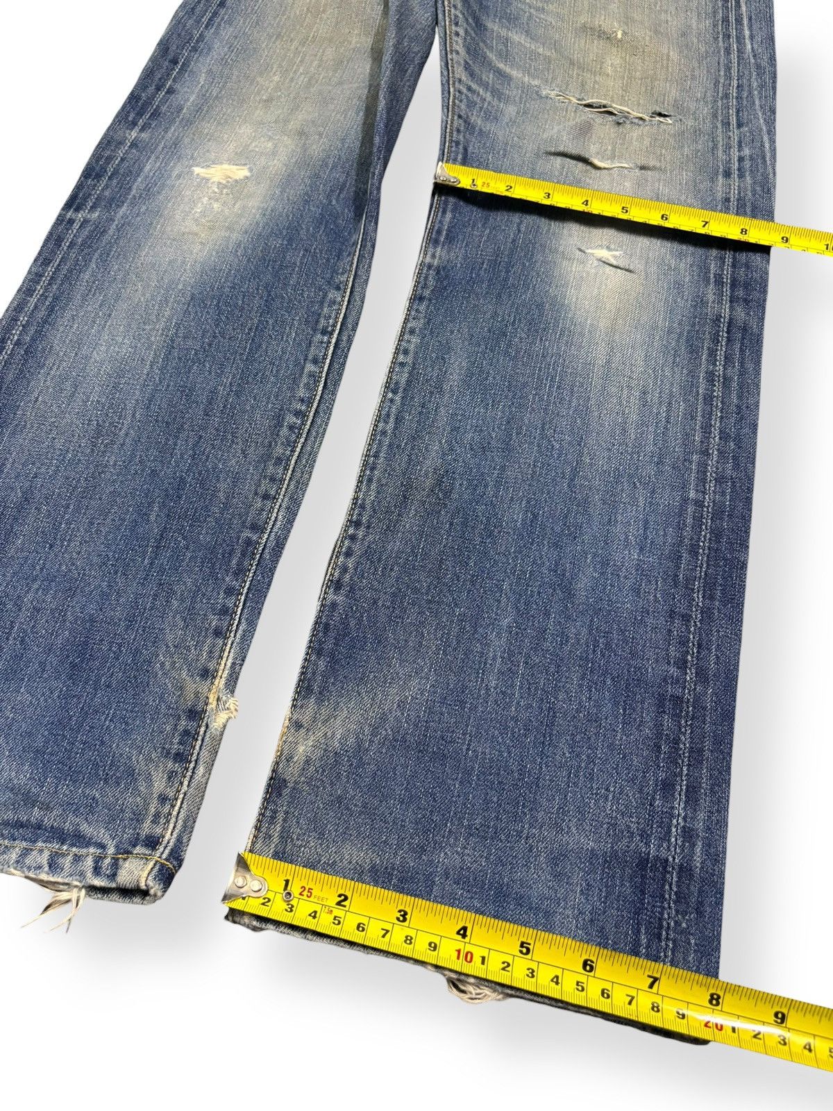 Levi's Vintage 90s Levis 502 Big E Selvedge Distressed Grunge Jeans Size US 29 - 20 Thumbnail