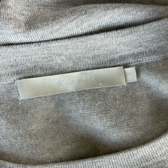 Anthropologie One Grey Day Jackie Poplin Sleeve Sweater Grey/White L Size L / US 10 / IT 46 - 5 Thumbnail