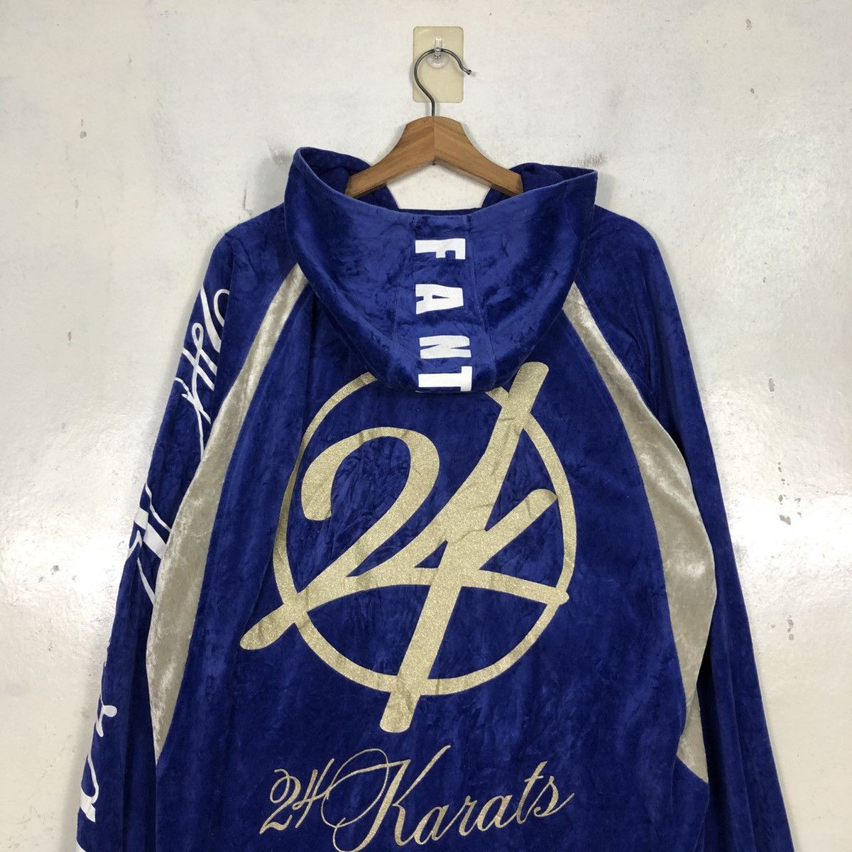 Japanese Brand 📌Zipper Hoodie Sweater 24 Karats Gold Over Print Size US XL / EU 56 / 4 - 11 Thumbnail