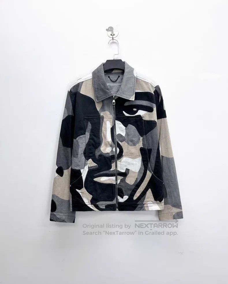 Louis Vuitton Louis Vuitton Denim Jacket with Dark Print and Full Geomet Size US M / EU 48-50 / 2 - 1 Thumbnail