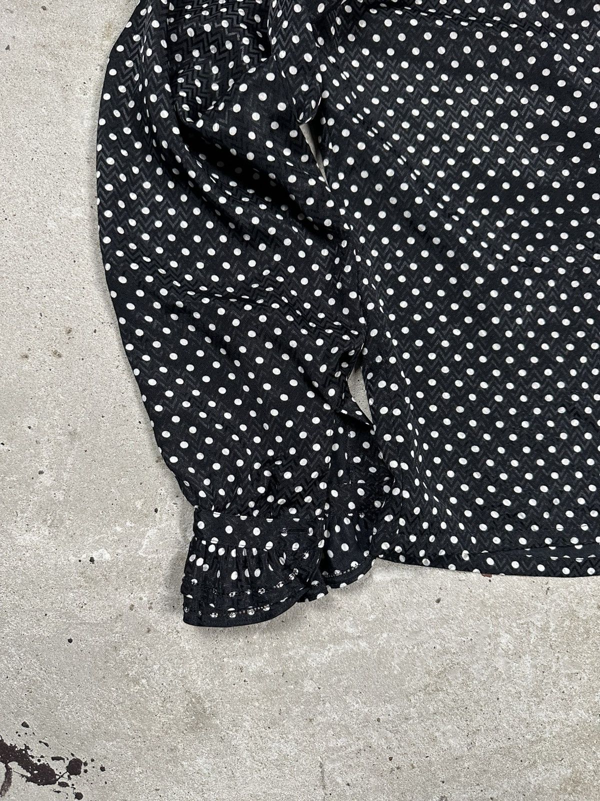 Japanese Brand × Vintage Vintage 90s Evance Tokyo Polka Dot Avant Garde Shirt Size XS / US 0-2 / IT 36-38 - 11 Thumbnail