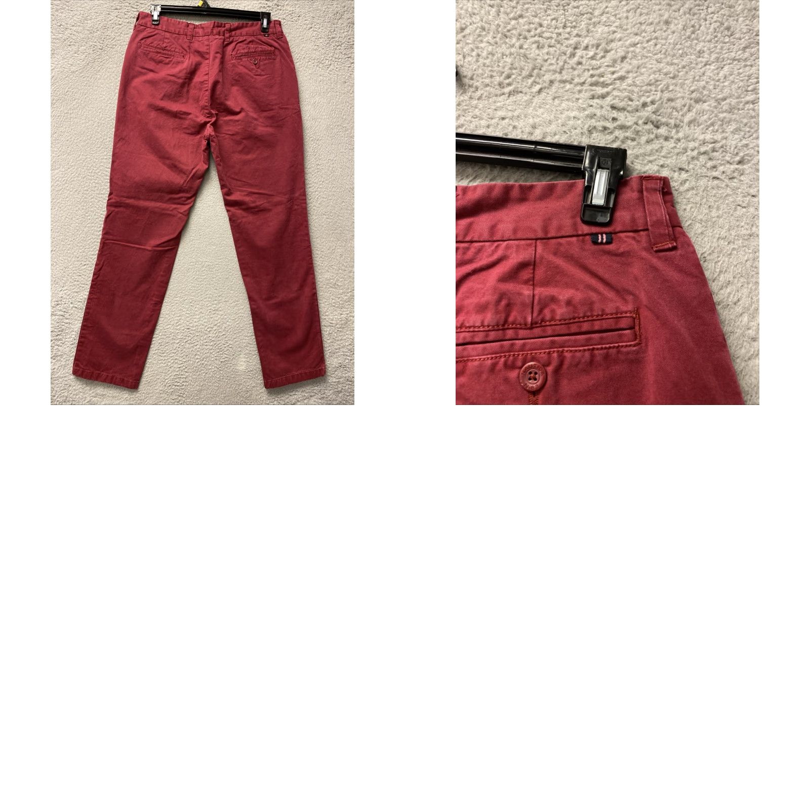 Nautica Nautica Men's Slim Fit Chino Pants W34 L32 Cotton Casual Travel Red Size US 34 / EU 50 - 8 Thumbnail