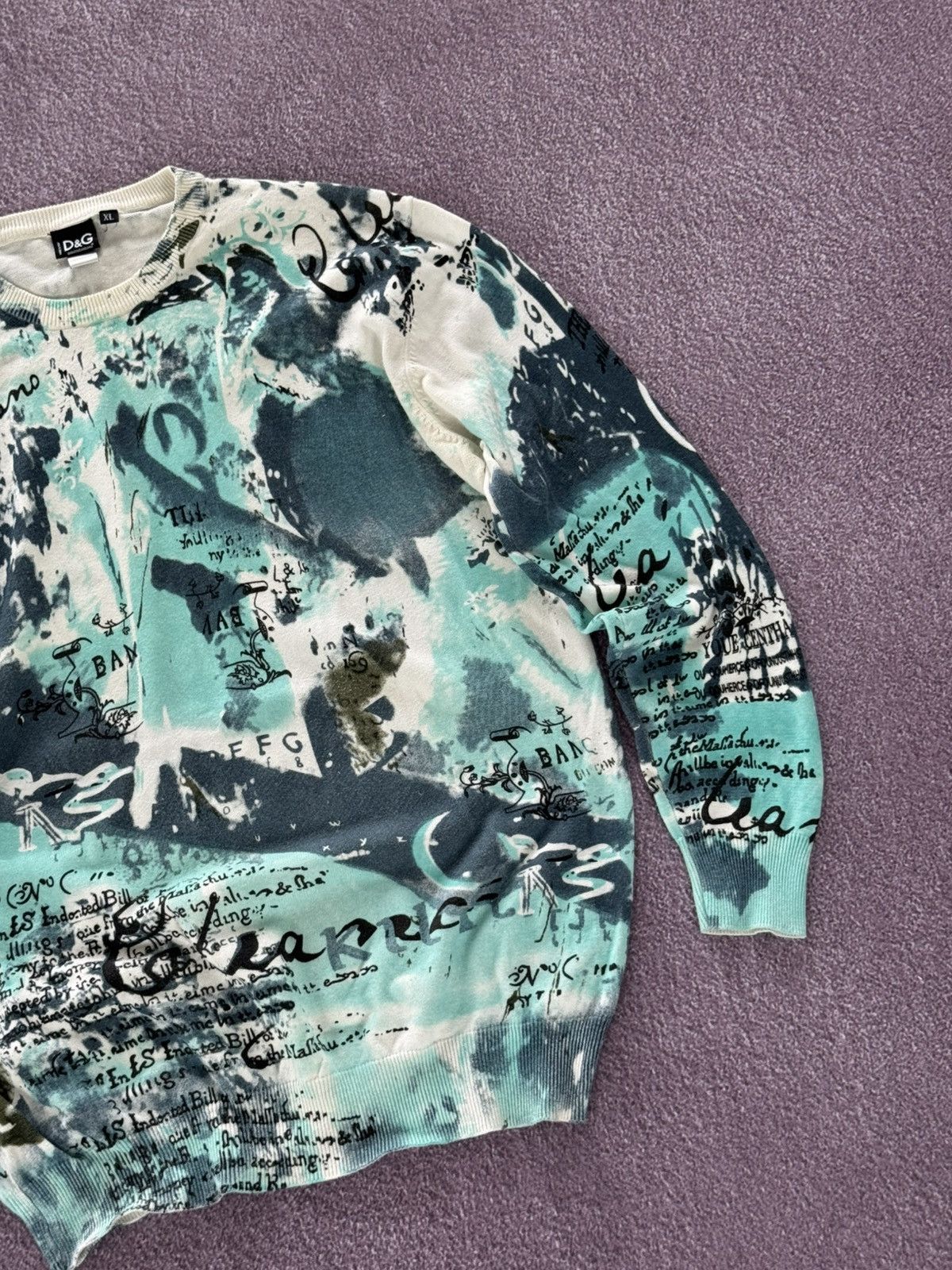 Dolce & Gabbana Archive 90’s D&G Dolce & Gabbana Italian Overprint Sweater Size XL / US 12-14 / IT 48-50 - 6 Thumbnail
