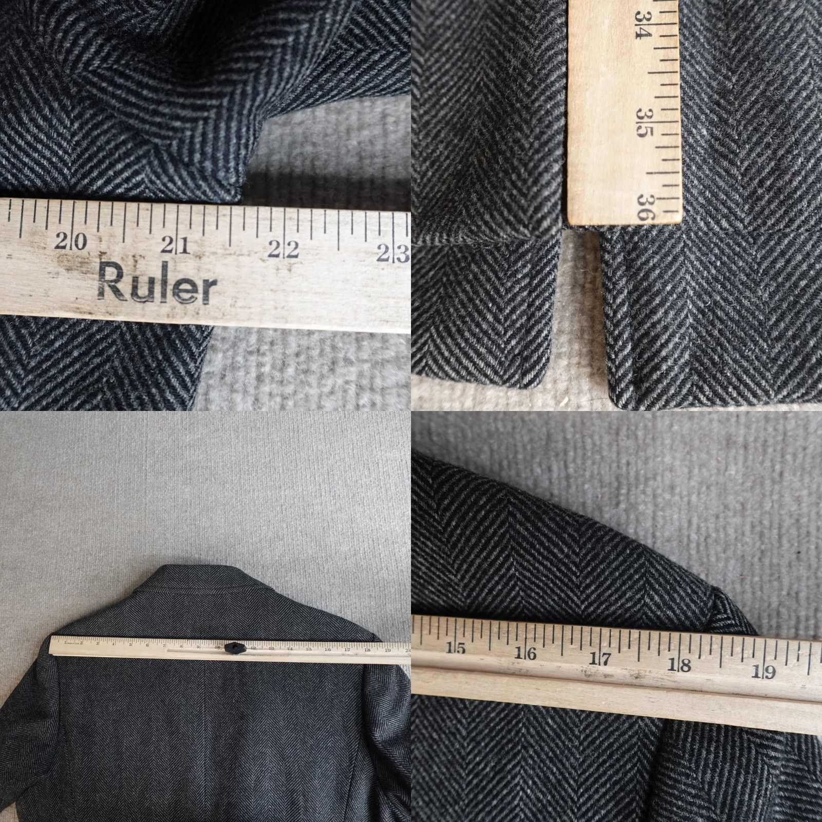 J.Crew J.CREW Mens Topcoat 40S Gray Herringbone Moon Tweed 03358 Coat Wool Tweed Overcoat Long Fall Winter Mens Size US XXS / EU 40 - 8 Thumbnail