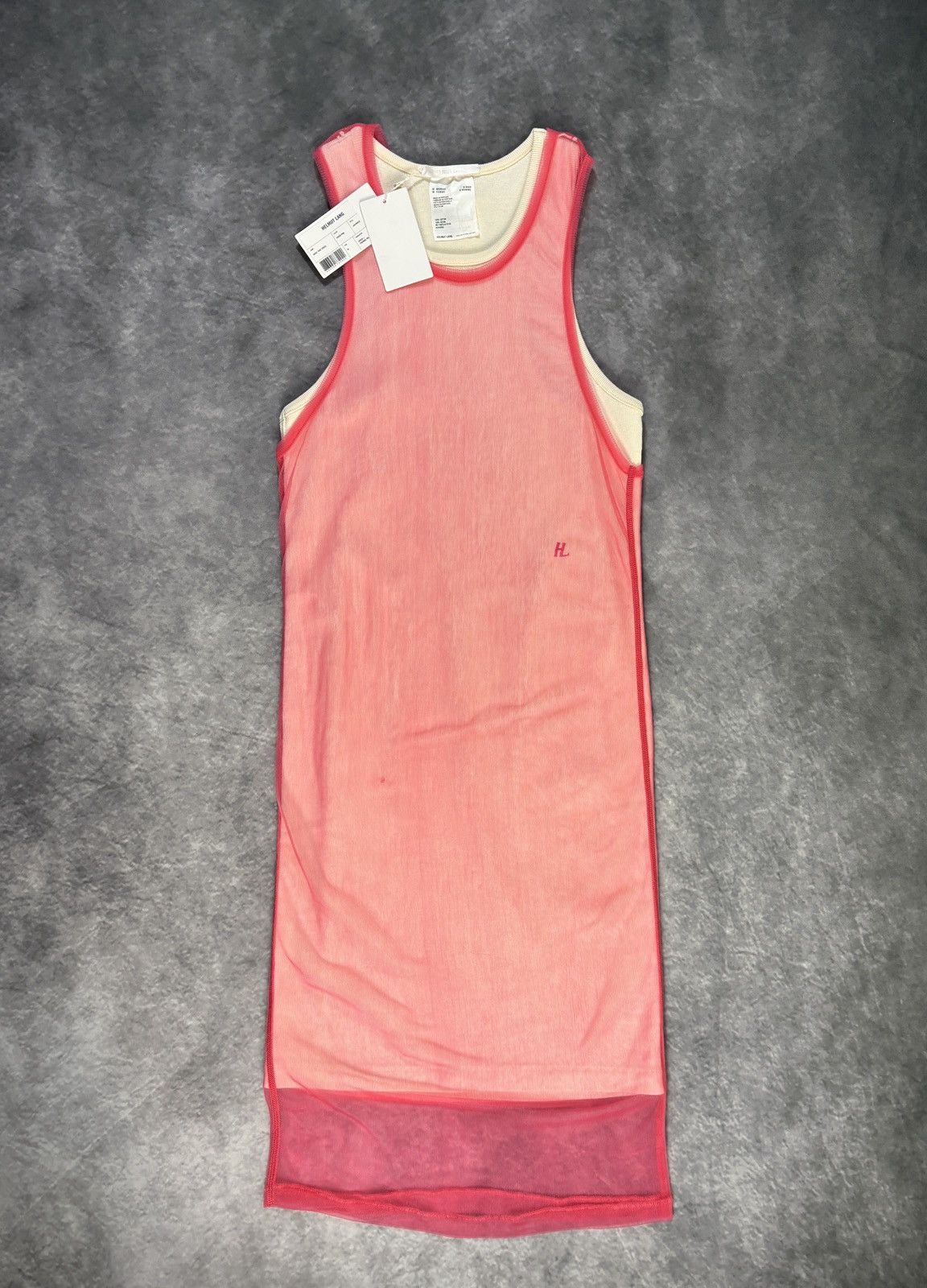 Helmut Lang Helmet Lang Tank Top Dress Long Sheer Double Layer Ribbed Size M / US 6-8 / IT 42-44 - 19 Thumbnail