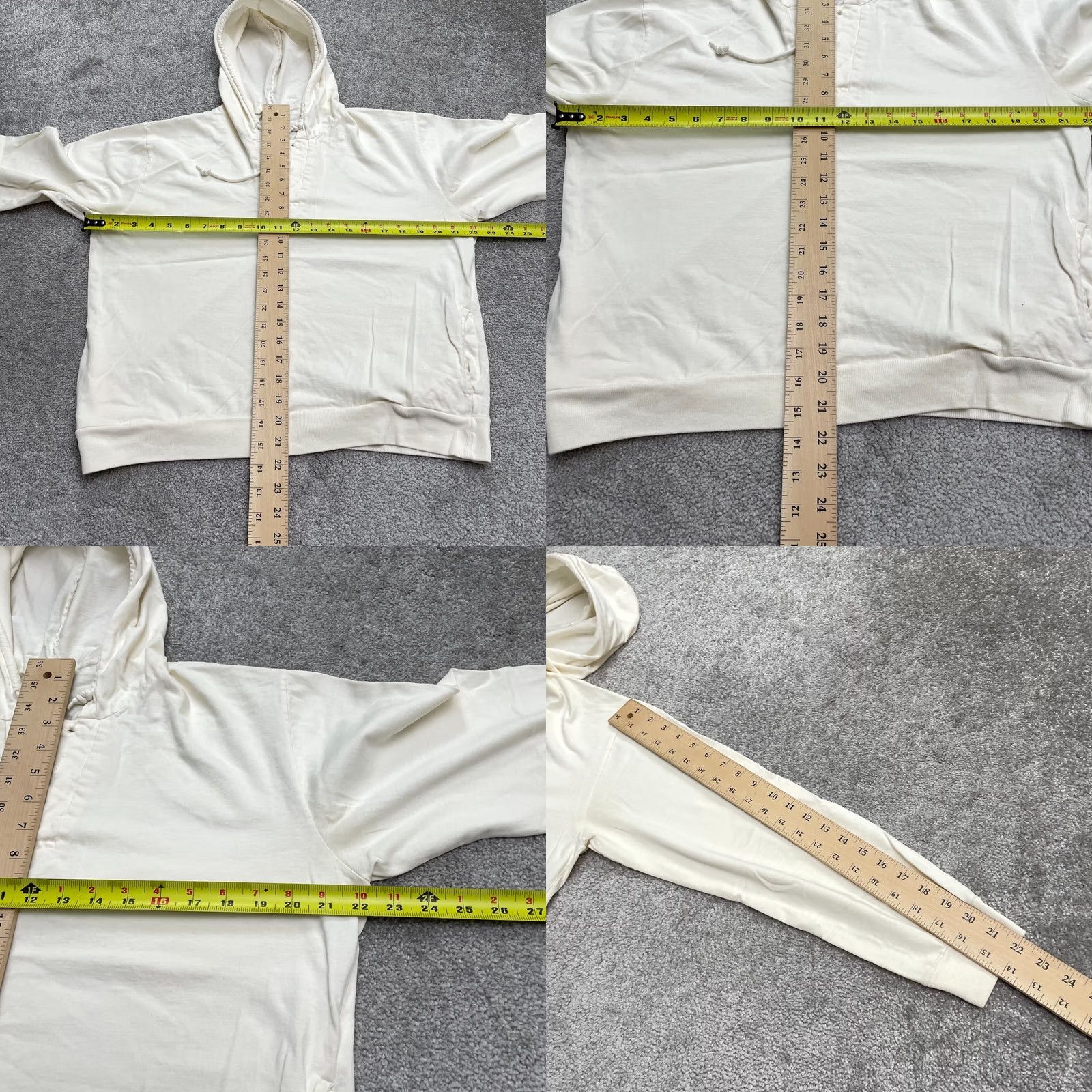 Levi's VINTAGE LEvi's Hoodie Sweatshirt Mens Large Ivory Pockets Casual 90s Size XL / US 12-14 / IT 48-50 - 8 Thumbnail