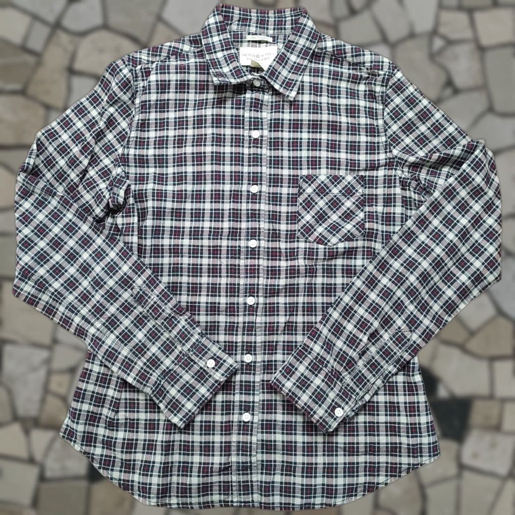 Vintage VINTAGE Denim & Supply Ralph Lauren Womens RL Tomboy Blue Red Plaid Button Shirt Medium Size M / US 6-8 / IT 42-44 - 1 Thumbnail