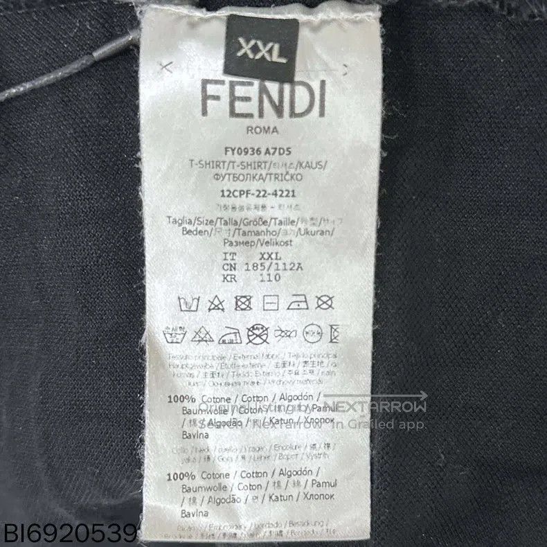 Fendi Fendi Velvet-printed black short-sleeve top Size US XXL / EU 58 / 5 - 5 Thumbnail