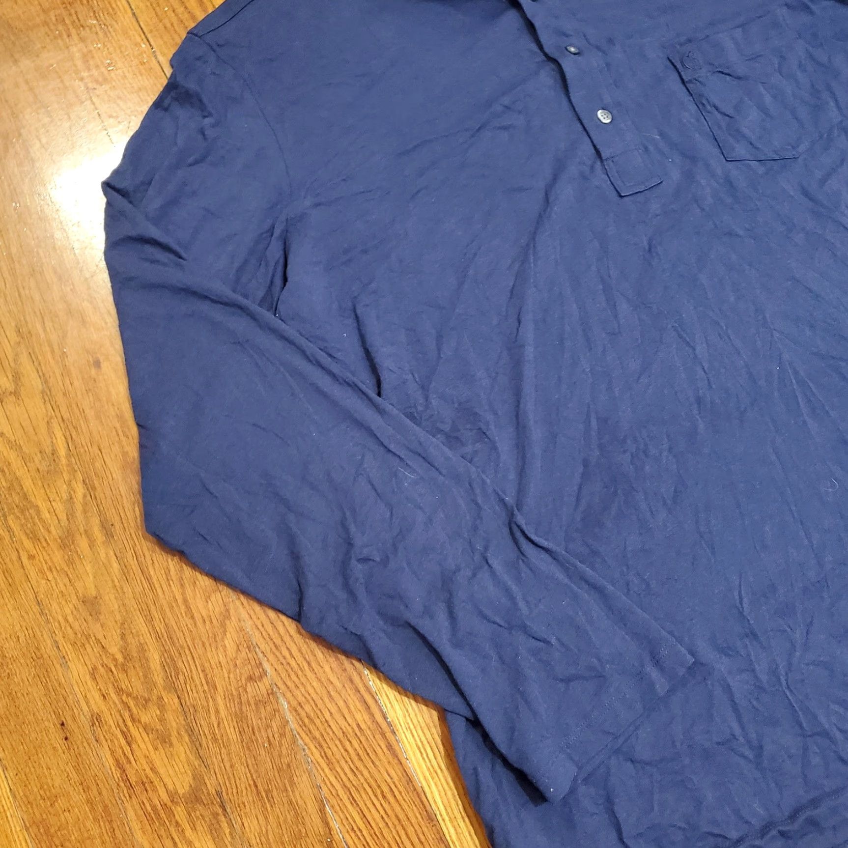 Vintage Greyson Polo Shirt Mens XL Blue Long Sleeve Pima Cotton Golf Performance Peru Size US XL / EU 56 / 4 - 2 Thumbnail