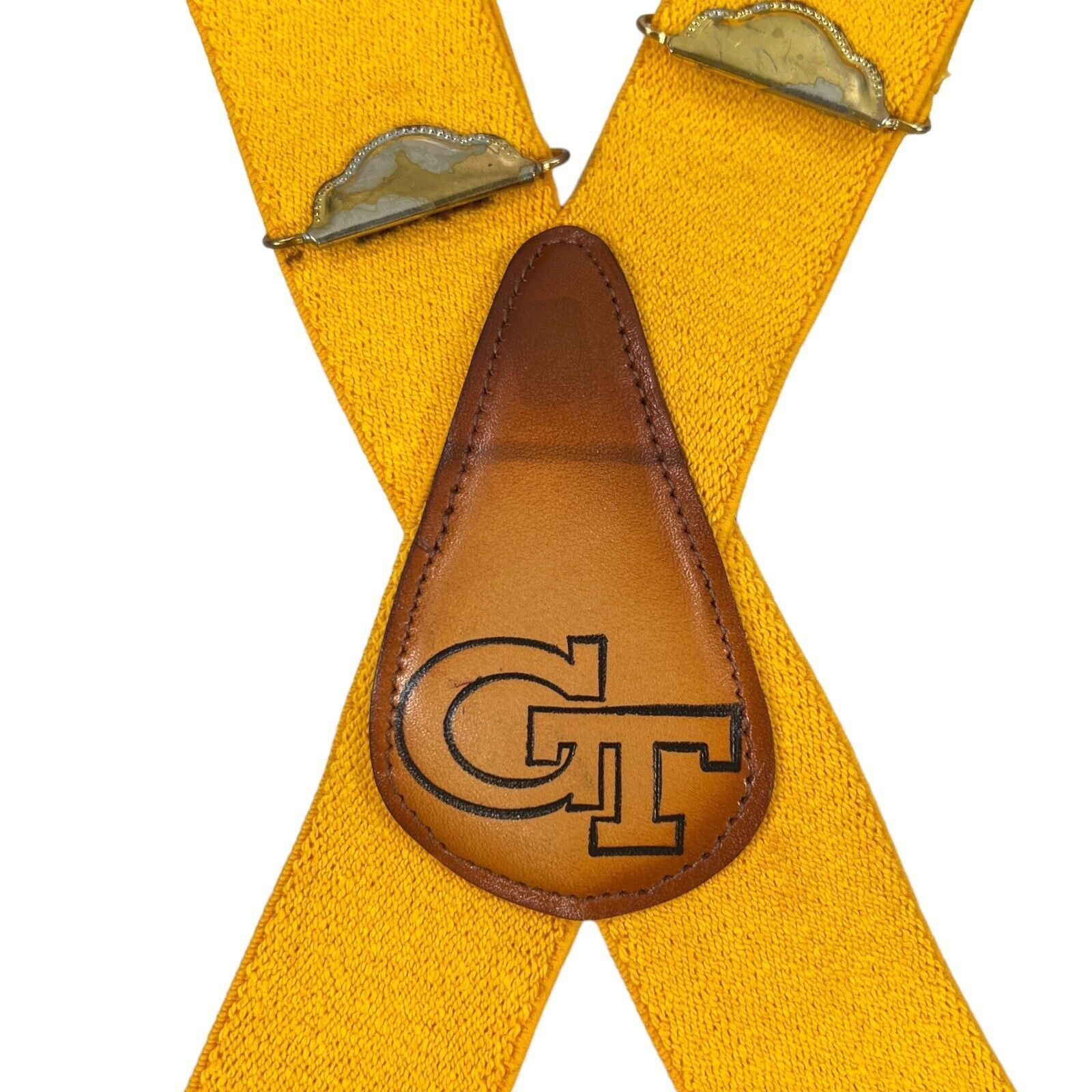 Other Vintage Leather Georgia Tech Yellow Jackets Suspenders Unive Size ONE SIZE - 1 Thumbnail