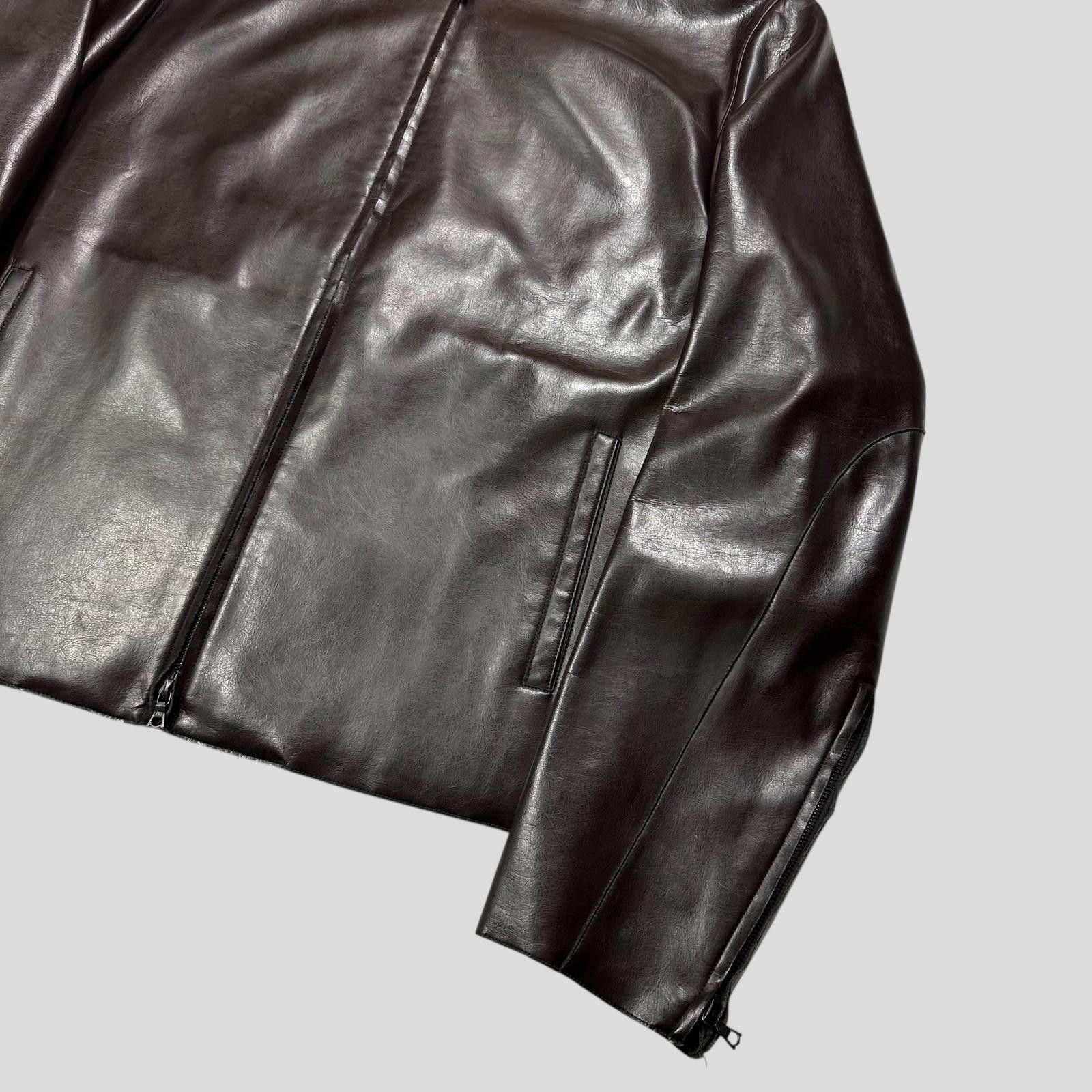 Neil Barrett Neil Barrett AW00 PVC & Wool Leather Like Moto Jacket - L/XL Size US M / EU 48-50 / 2 - 2 Thumbnail