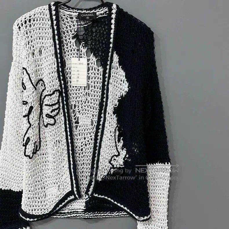 Other Chanel Peace Pigeon Hollow-out Knitted Cardigan coat Size S / US 4 / IT 40 - 2 Thumbnail