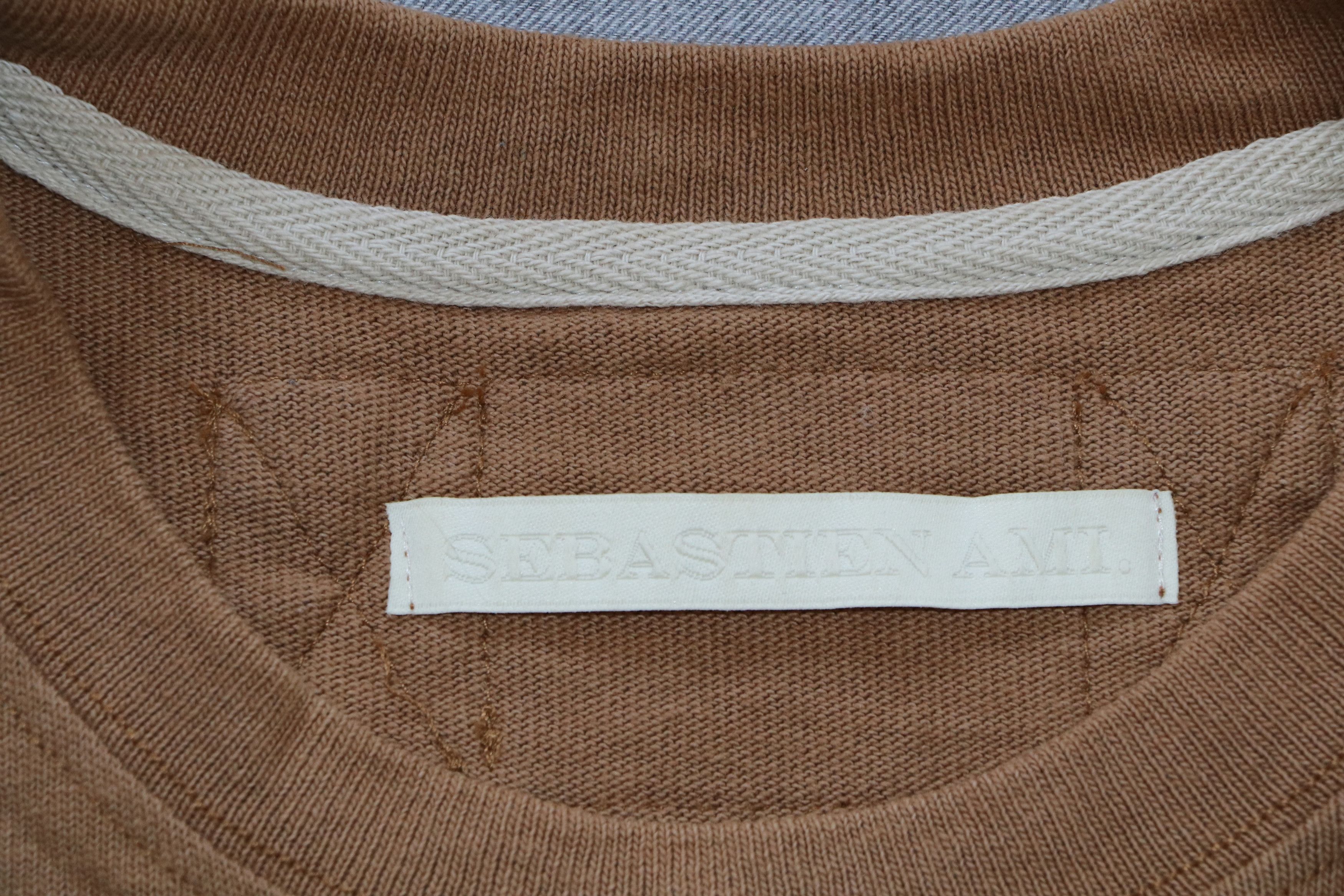 Sebastien Ami Brown Sleeveless Cut-Off T-Shirt Size US L / EU 52-54 / 3 - 4 Thumbnail