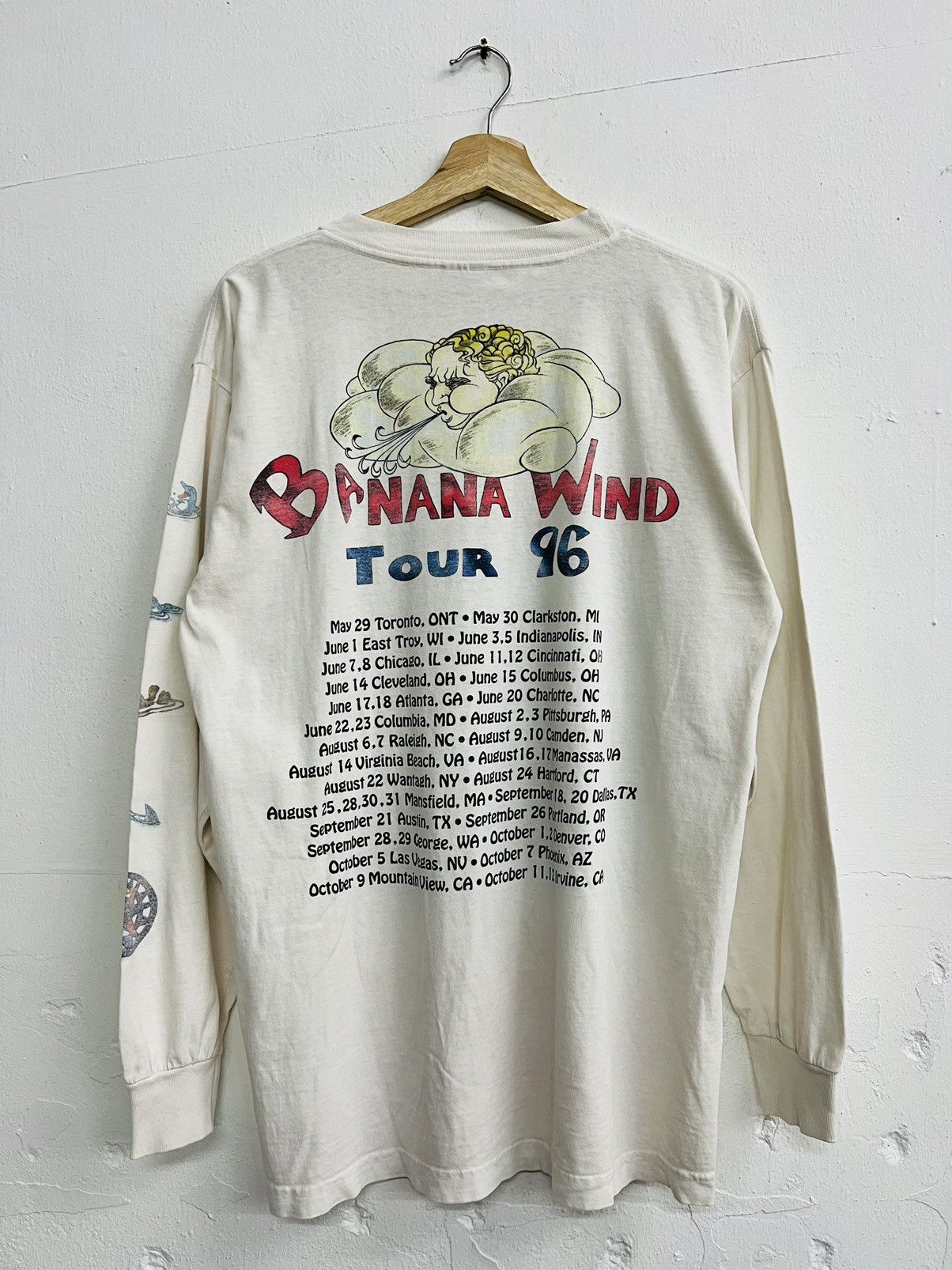 Band Tees × Nike × Vintage VINTAGE JIMMY BUFFET 1996 BANANA WIND TOUR TEE Size US L / EU 52-54 / 3 - 12 Thumbnail