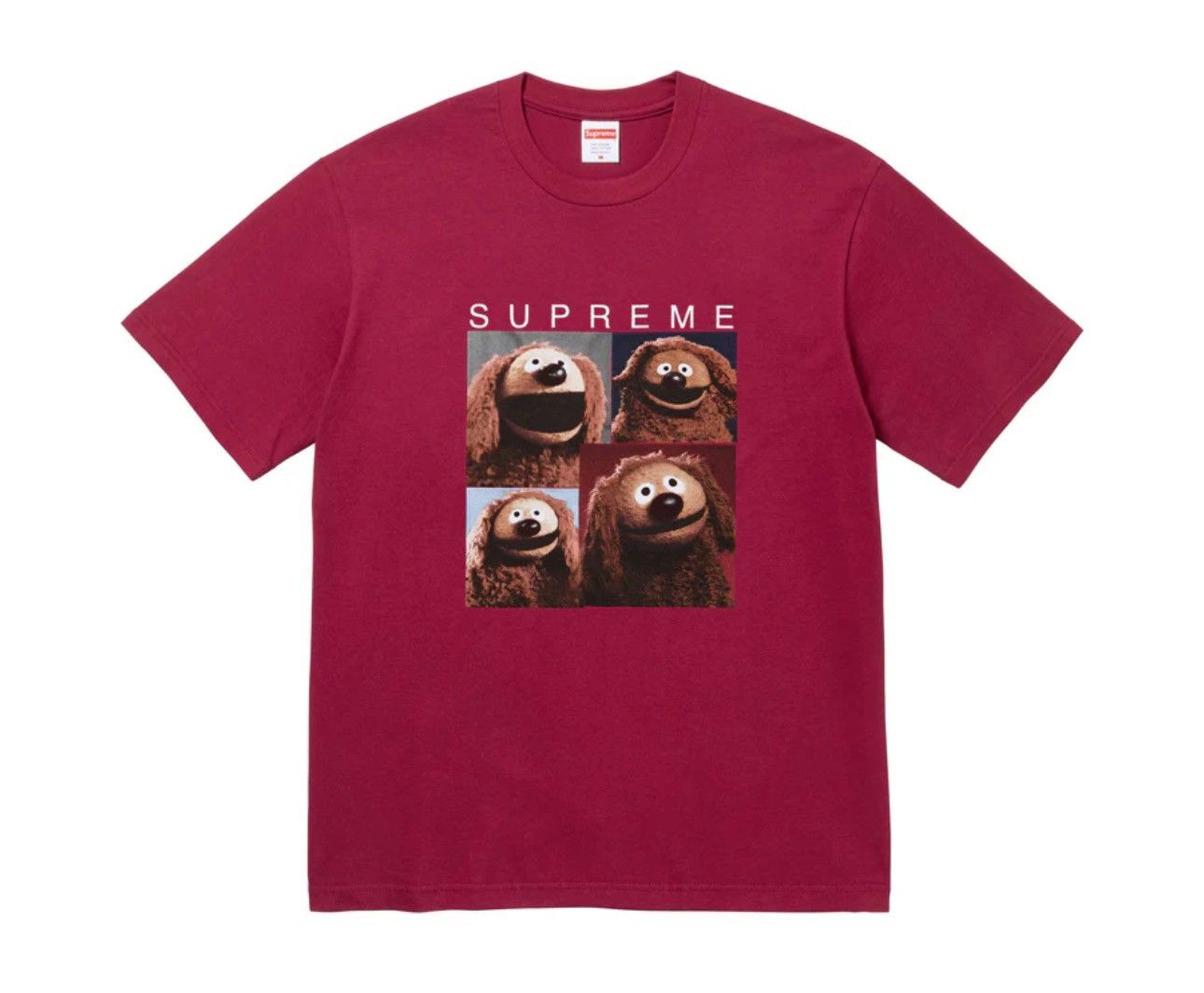 image of Supreme X Muppets Rowlf Tee in Red, Men's (Size 2XL)