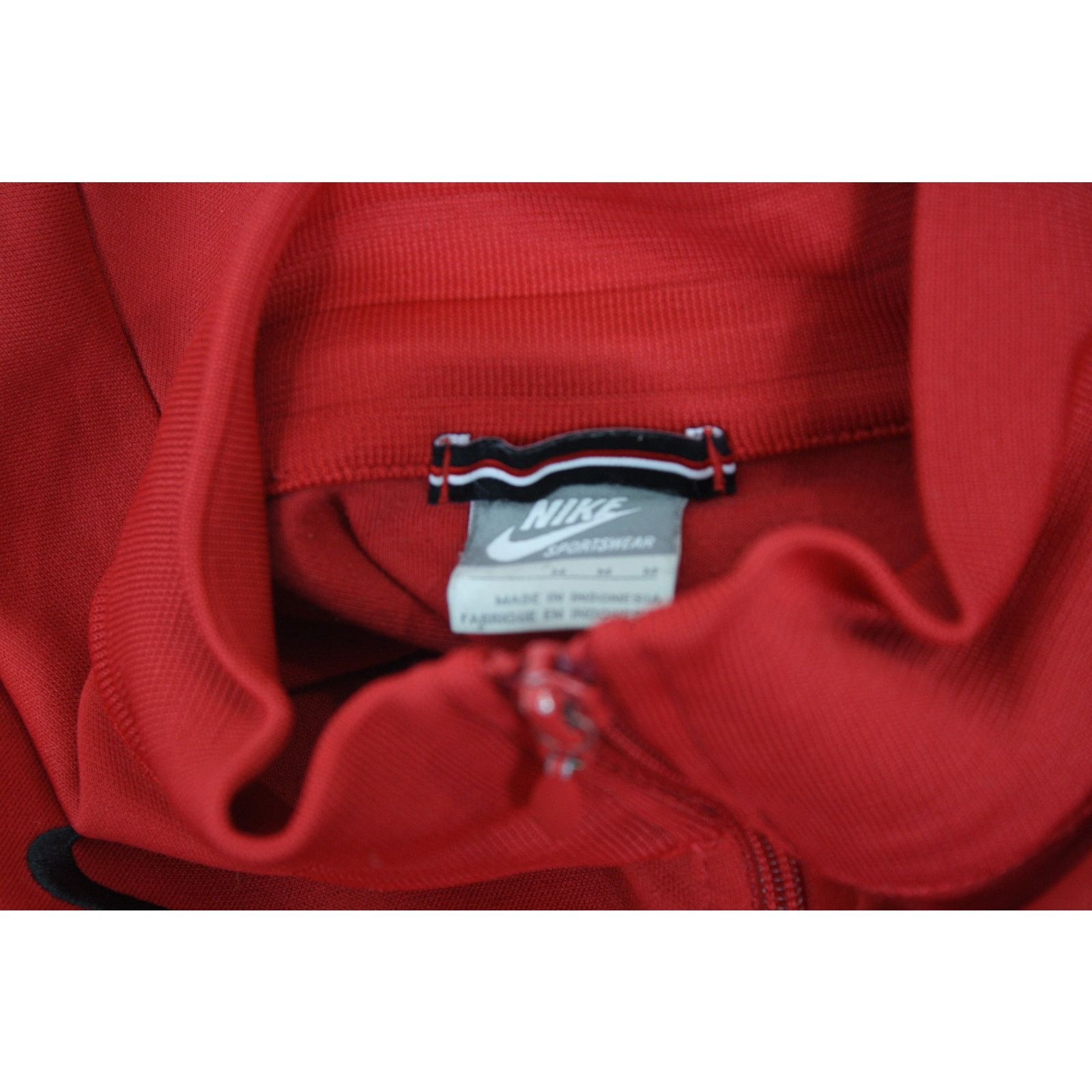 Nike × Vintage Y2K Nike Manchester United Varsity Stripe Red Track Jacket M Size US M / EU 48-50 / 2 - 7 Thumbnail