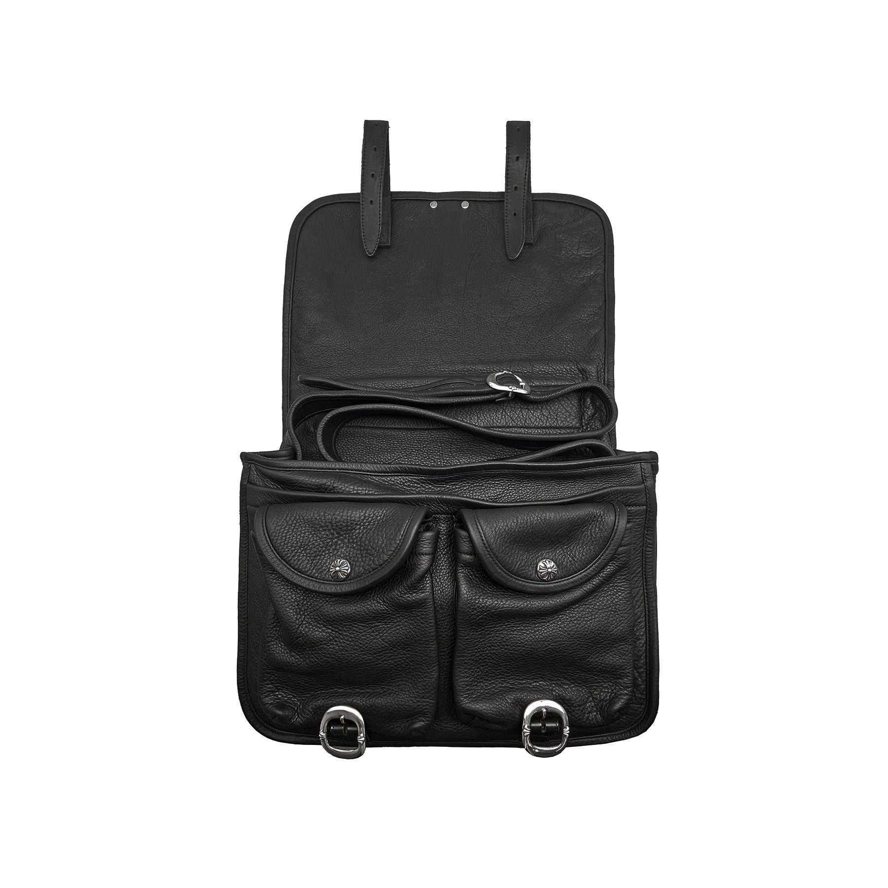 Chrome Hearts Chrome Hearts Black Leather Messenger Crossbody Bag Size ONE SIZE - 5 Thumbnail