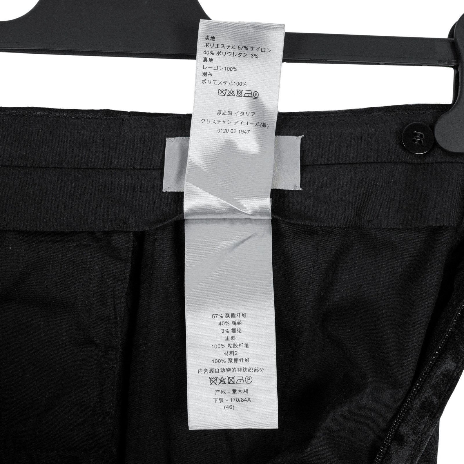 Dior Dior Black Textured Tailored Logo Button Trousers Pants Size 32" / US 10 / IT 46 - 8 Thumbnail